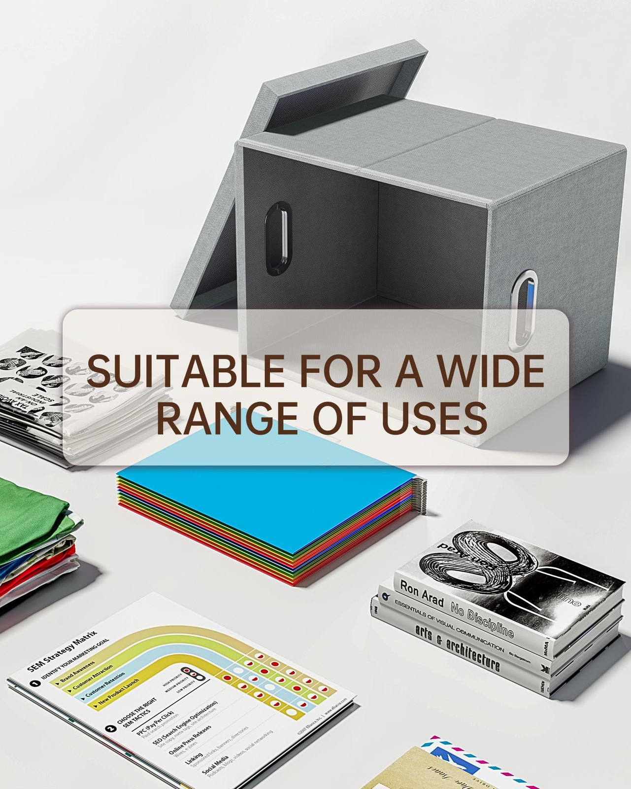 Oterri File Organizer, Box, Cabinet for Letter 1 pack, Gray