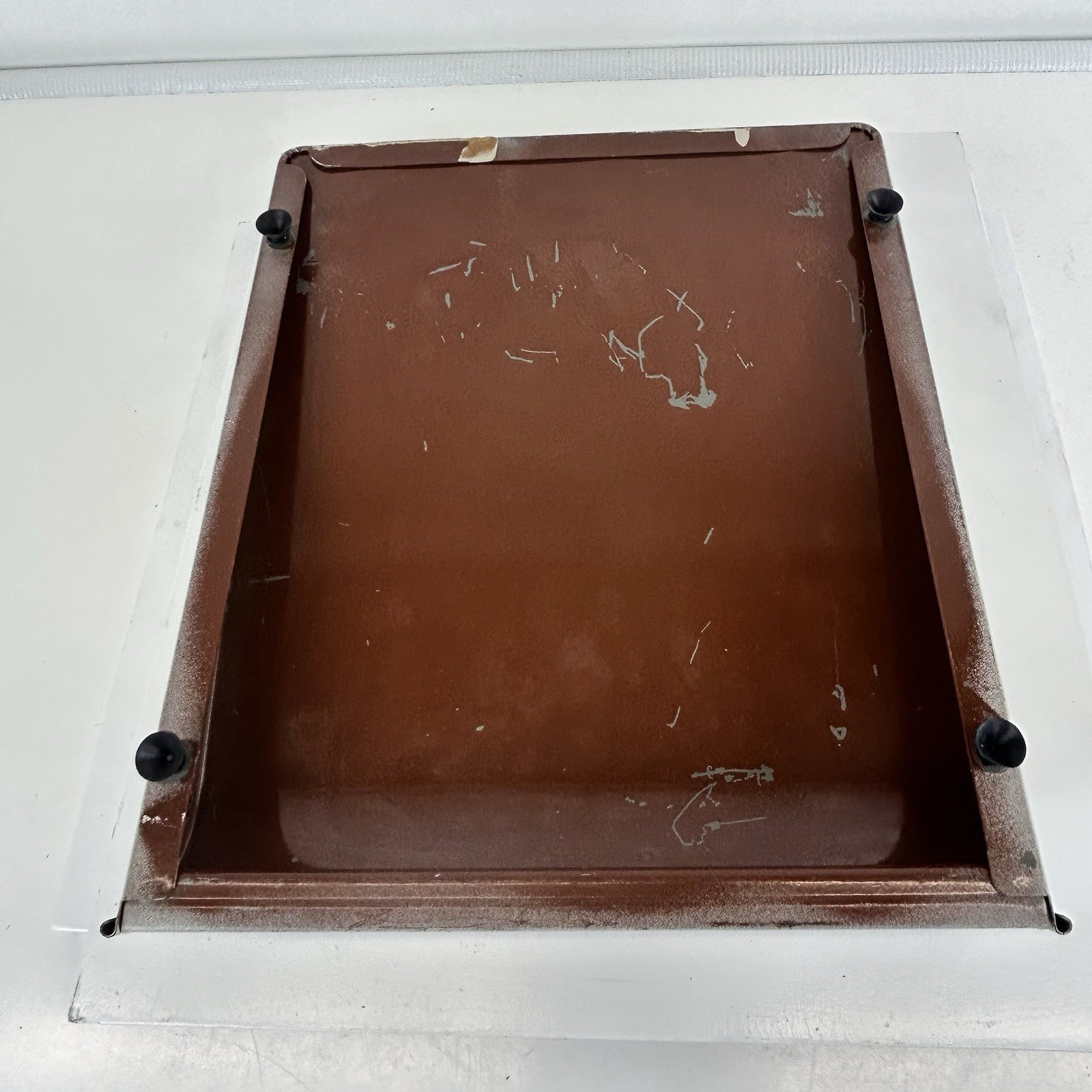 Globe Wernicke GW Systems Steel Paper Tray Desk Organizer file Mid Century Tan