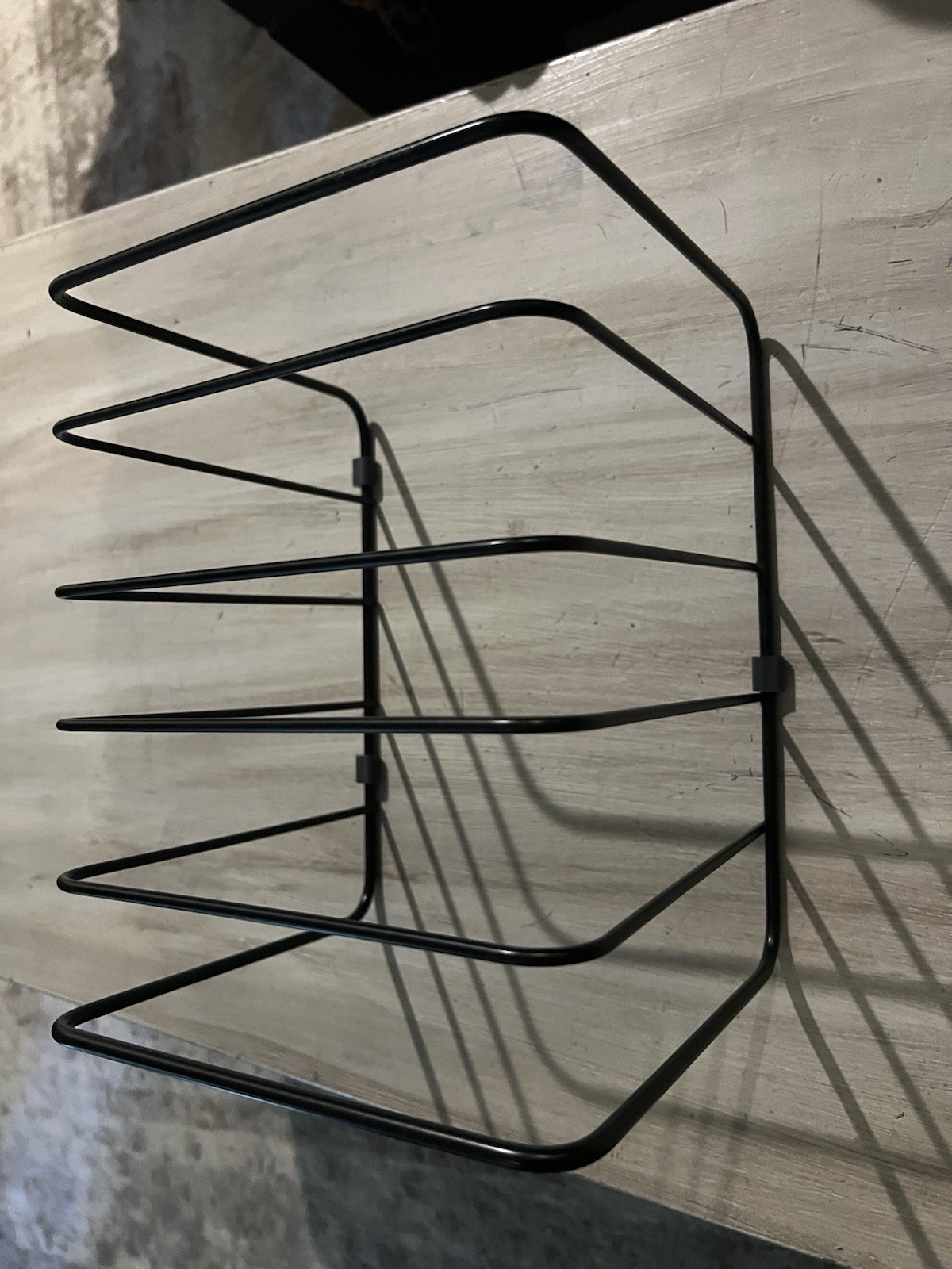 Black Metal Wire Magazine and File Folder Holder Organizer Rack