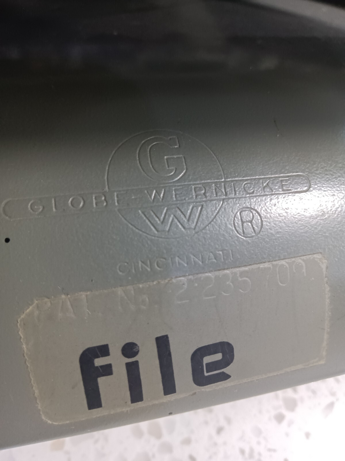 Vintage OFFICE or INDUSTRIAL LETTER File TRAY Globe Wernicke Brand