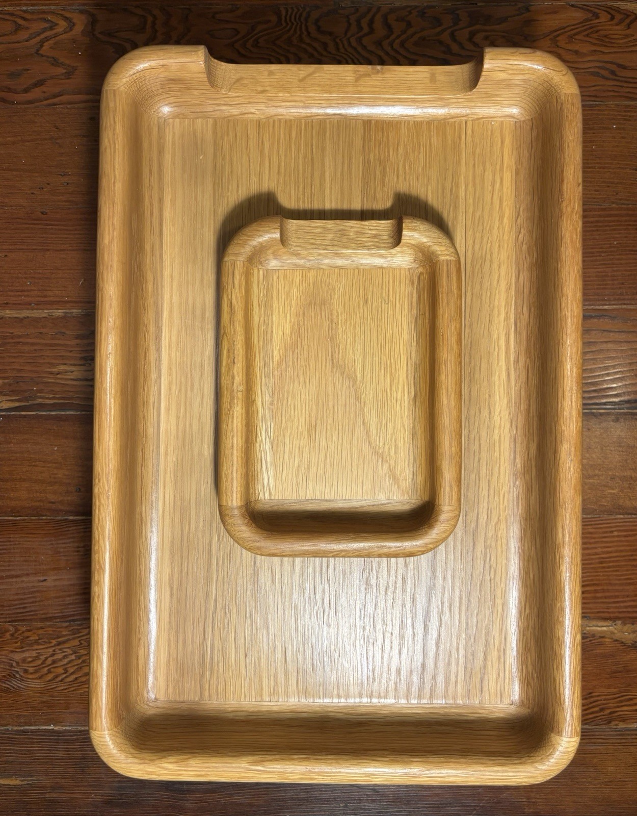 Mid-Century Eldon Woodline Desk Set 2-Piece in Oak, Series 6500