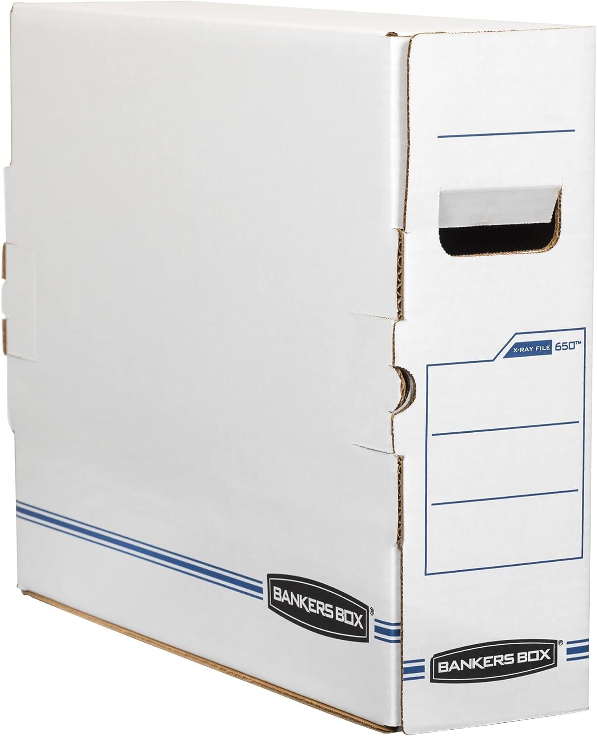 Bankers Box 12 Pack X-RAY Basic-Duty File Storage Boxes, Standard Blue;white