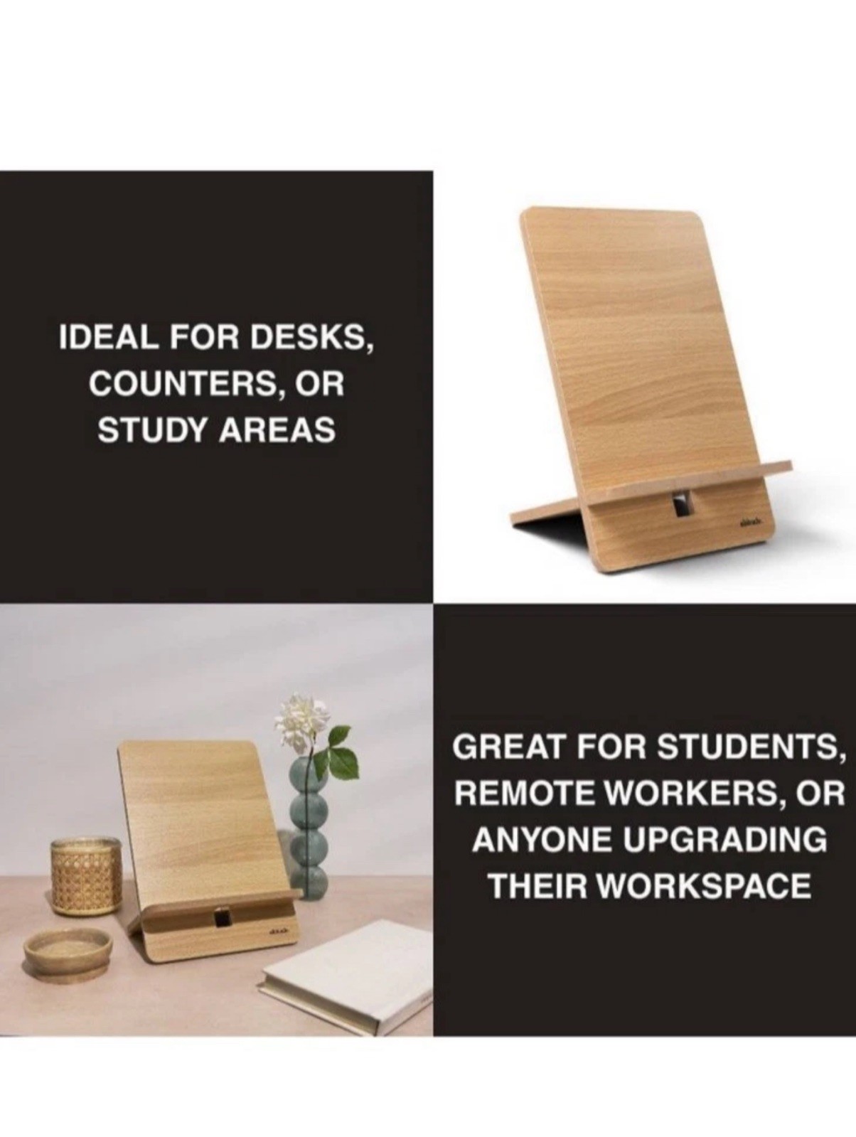 Tech Stand 7.5in W x 9.8 In H x 5.0 In D Wood Finish (New Not Opened)