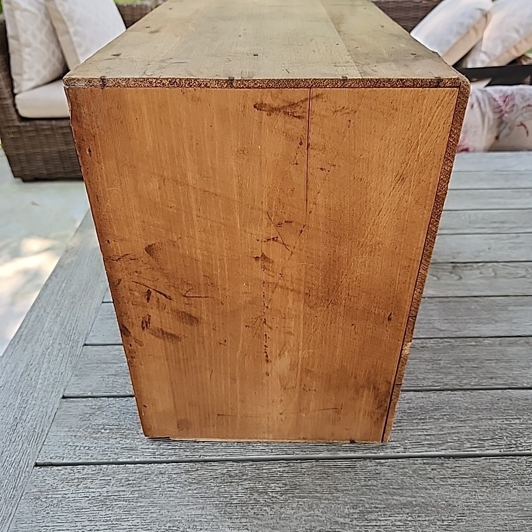 Vintage Wood Handmade Desk Cubby Organizer for Office Dividers Drawer Slots