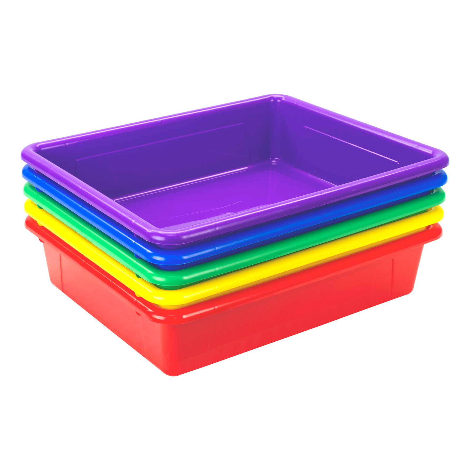 STOREX PLASTIC STORAGE TRAY, LETTER-SIZE PAPER SORTER, ASSORTED COLORS, 5-PACK