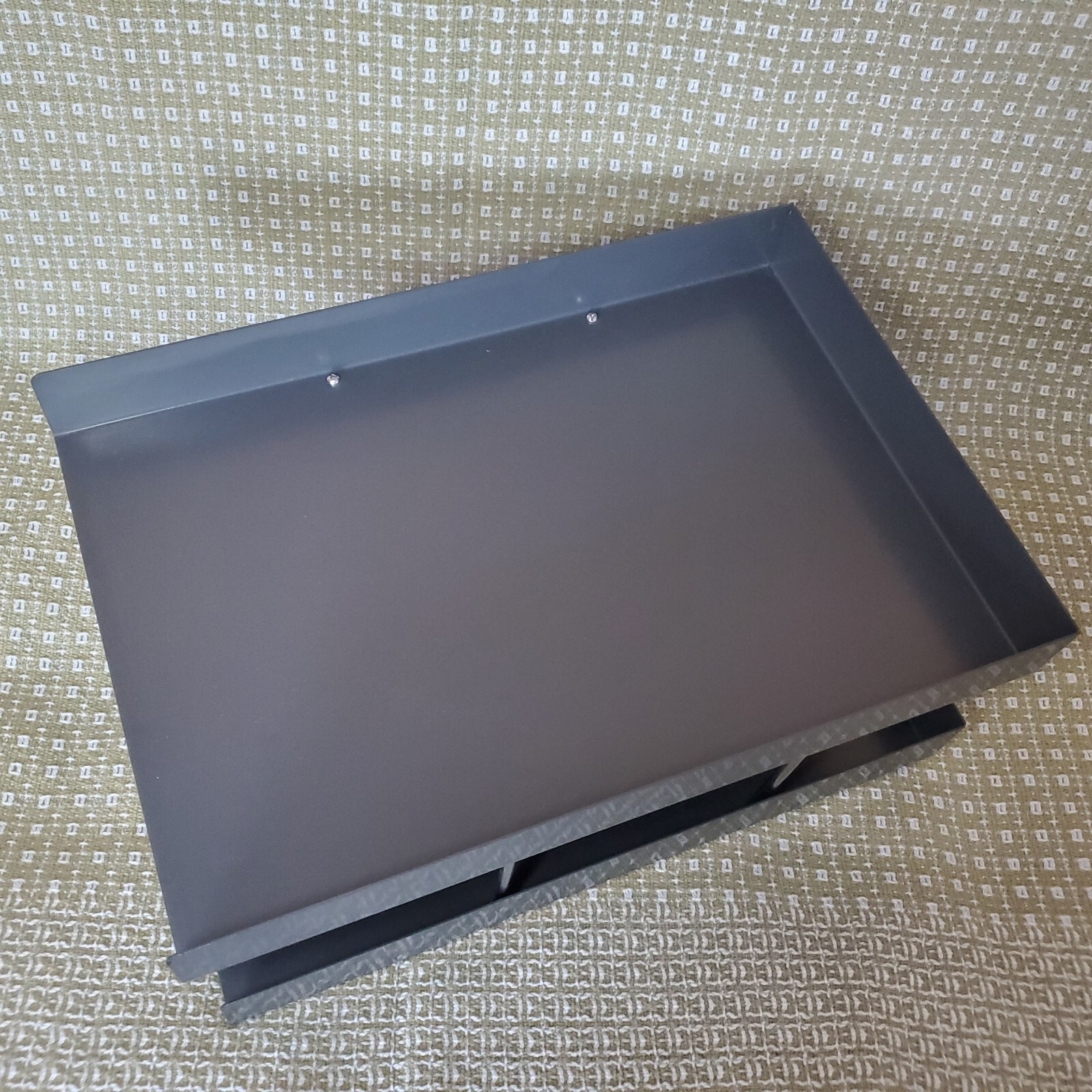 Vtg Knoll Smokador Double Letter Paper Tray Desk Organizer Steel Metal Gray