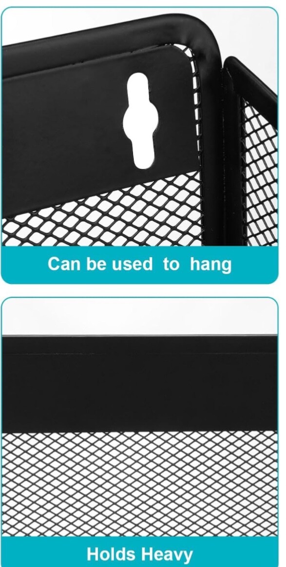 2 Pcs Mesh Letter Wall Hanging File Organizer Cubicle Wall Mounted File Holder