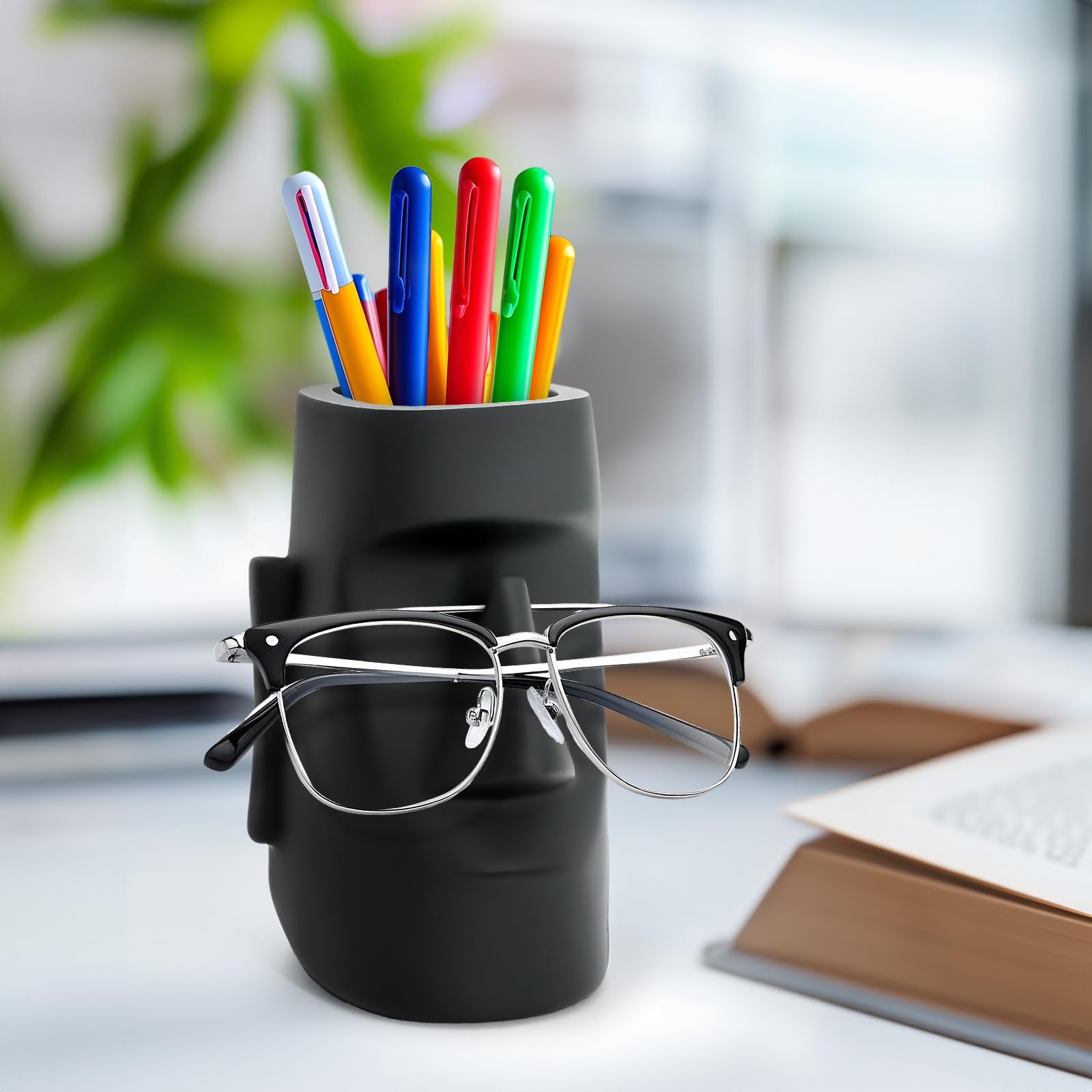 Multifunctional Handmade Eyeglass Holder and Pen Holder Desk Organizer for Of…