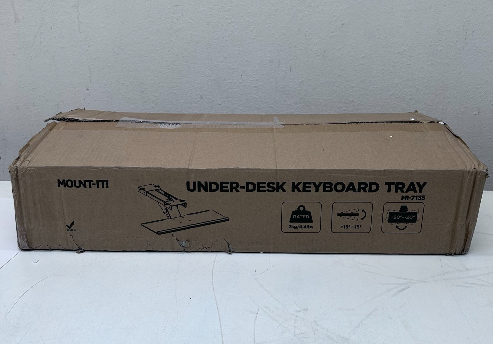 Mount-It! MI-7135 Under Desk Computer Keyboard Tray Black ** READ**