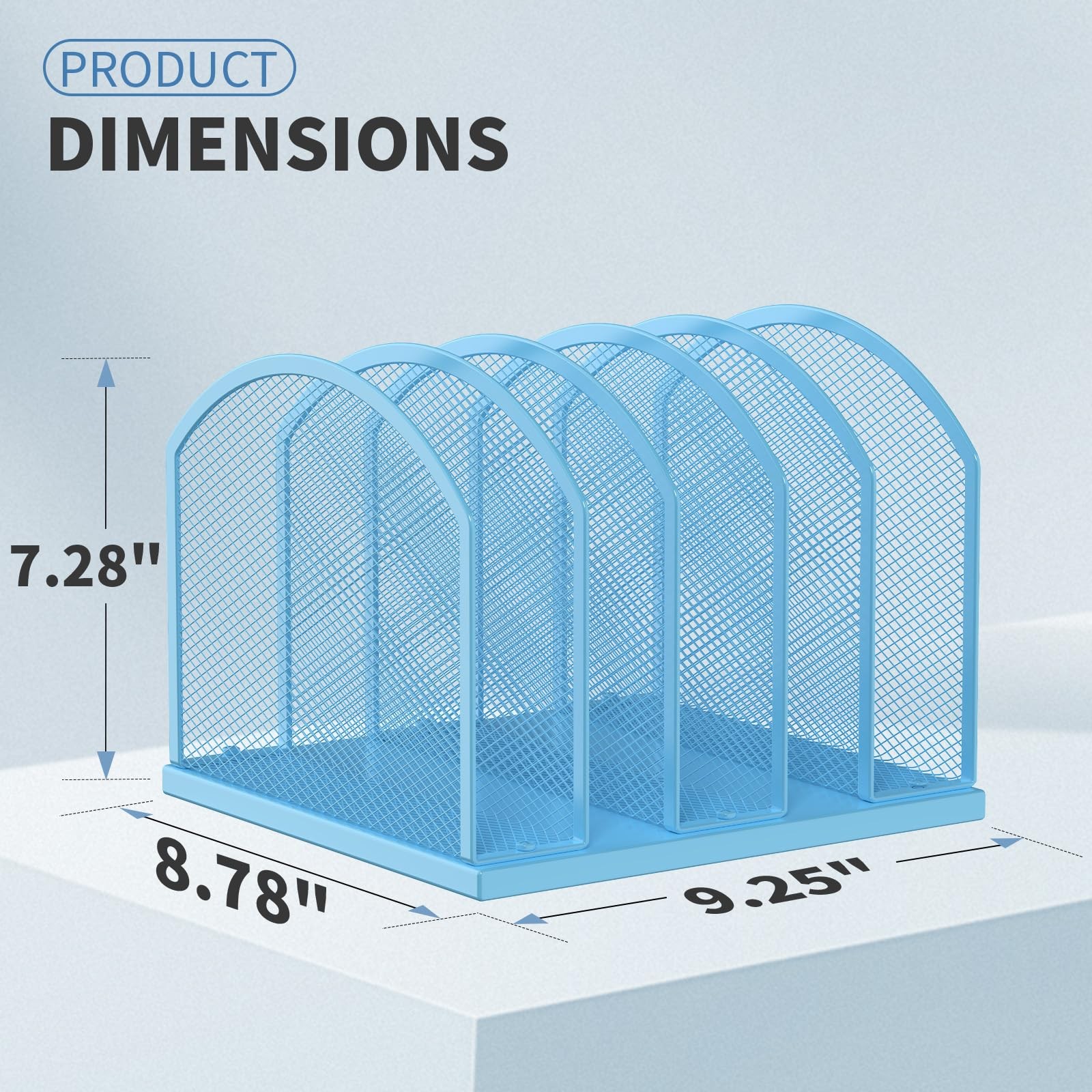 5-Section Vertical Desktop Organizer 5-Section Mesh File Folder Stand Sorter …