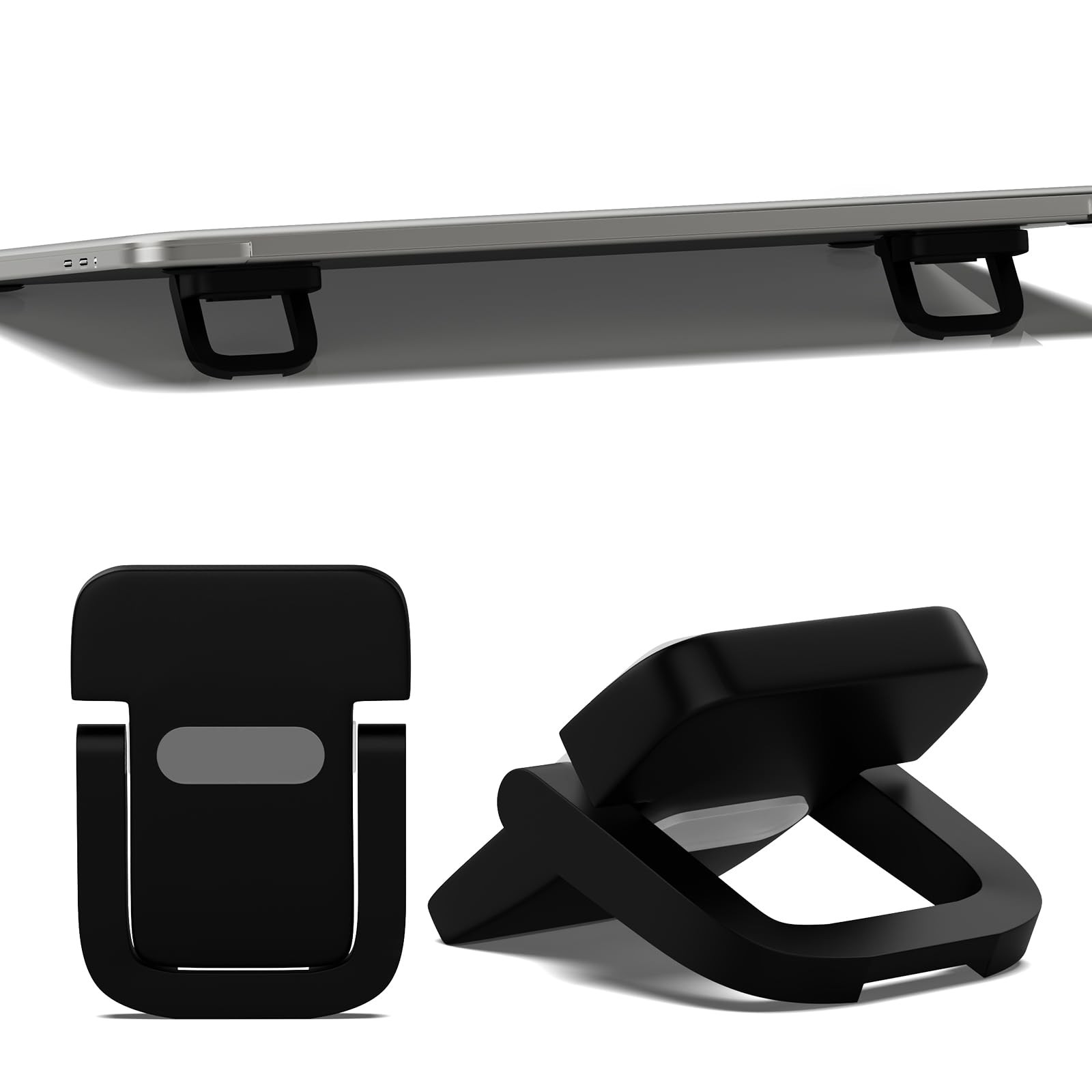 Notoke 2 PCS Portable Keyboard Riser, Adjustable Black Laptop