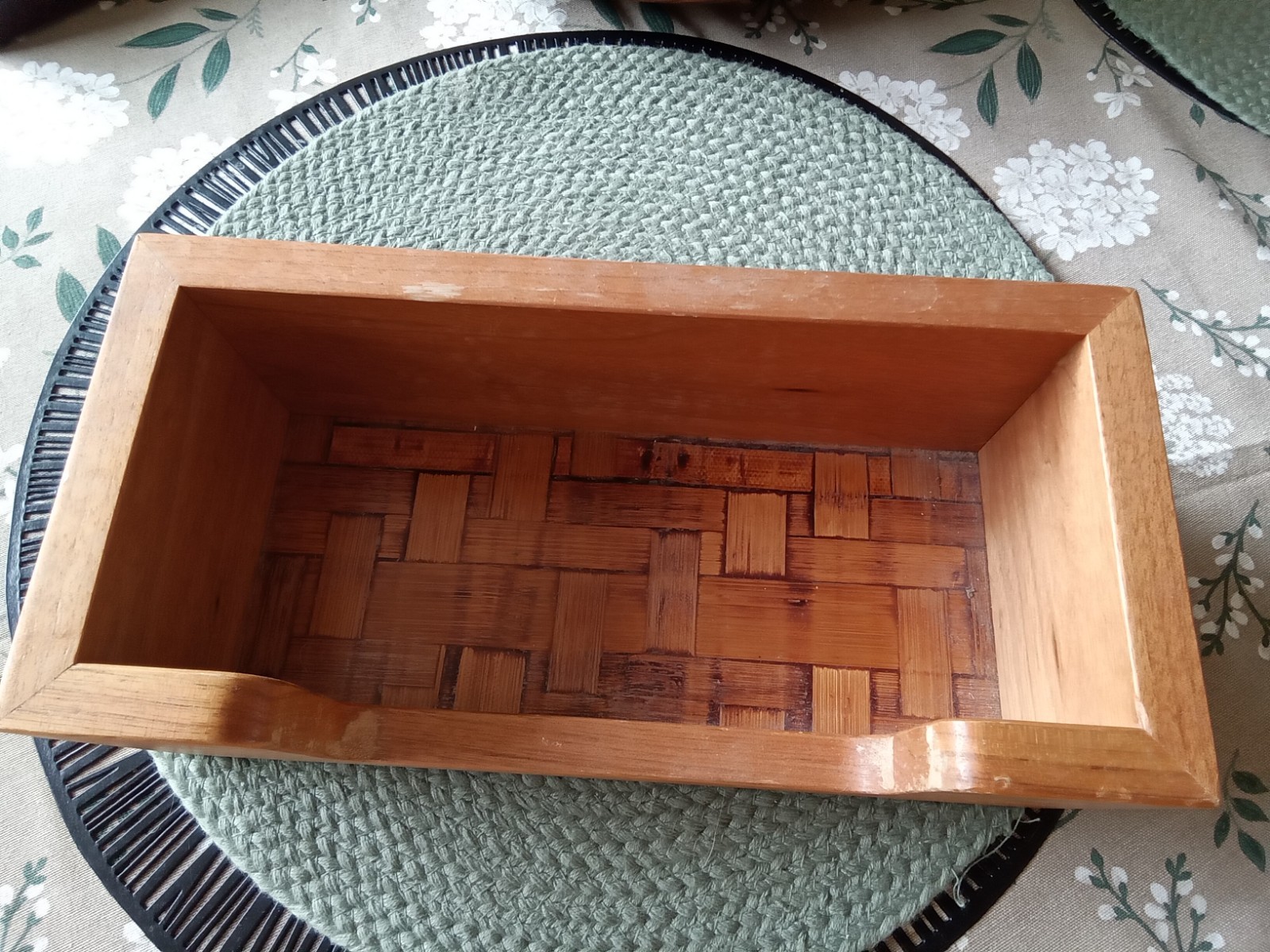 VTG Wooden Desk Paper Tray Organizer Letter Holder Box For Office Or Desk