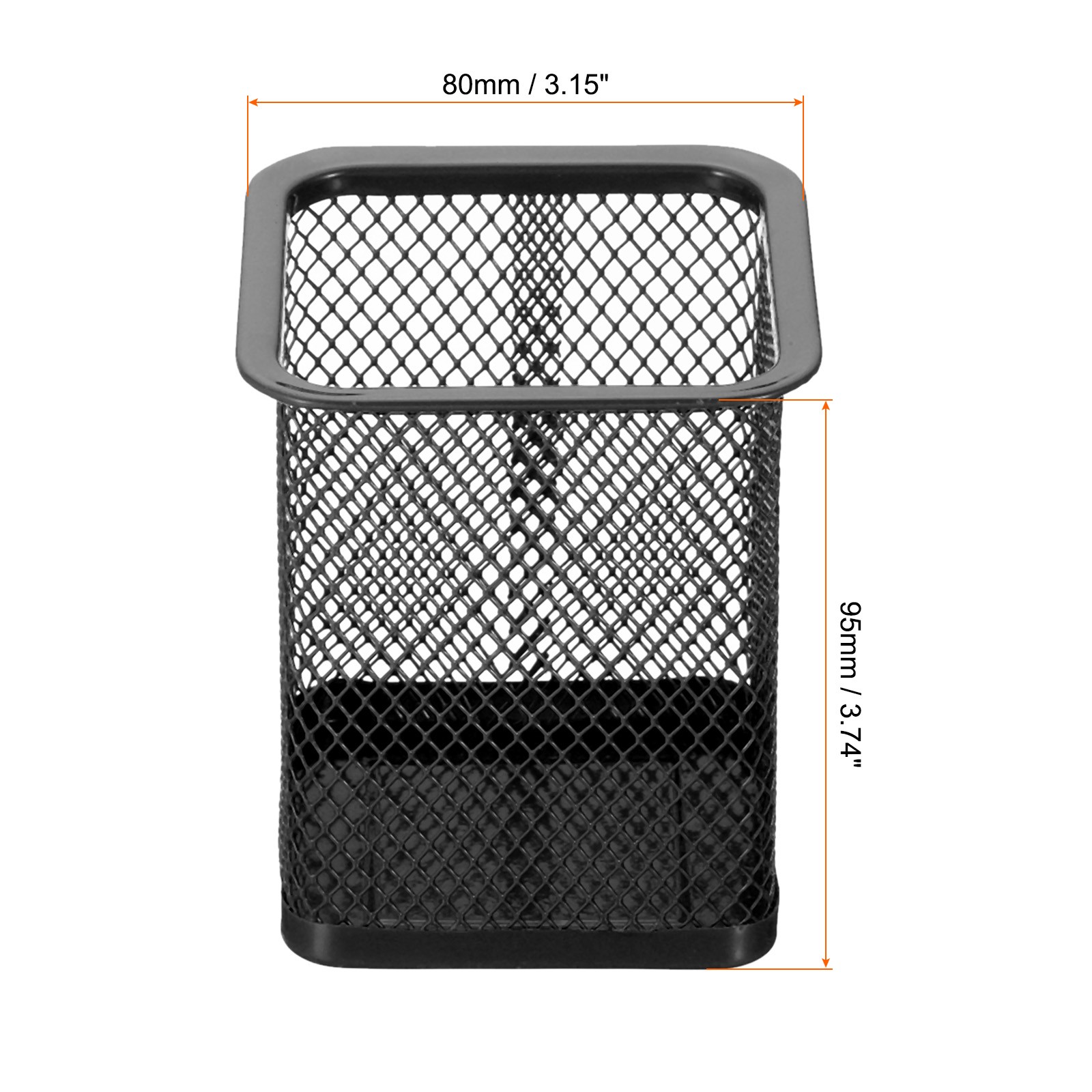 Mesh Pen Holder Pencil Holder Pencil Basket Pen Cup Organizer Square, Black