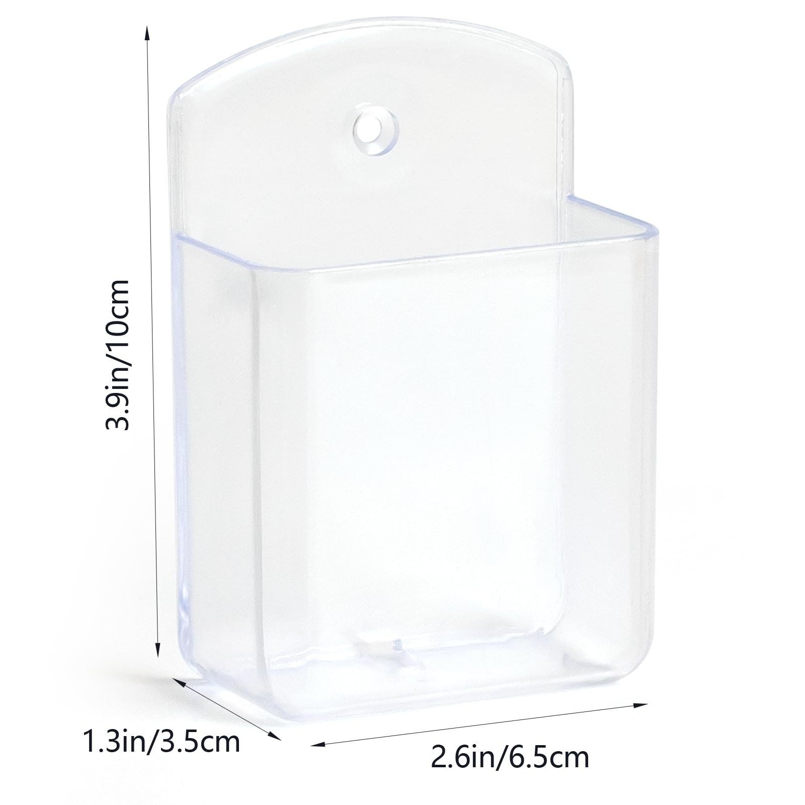 Clear Wall Mount Remote Control TV Controller Pen Holder Self Adhesive 2 PCS
