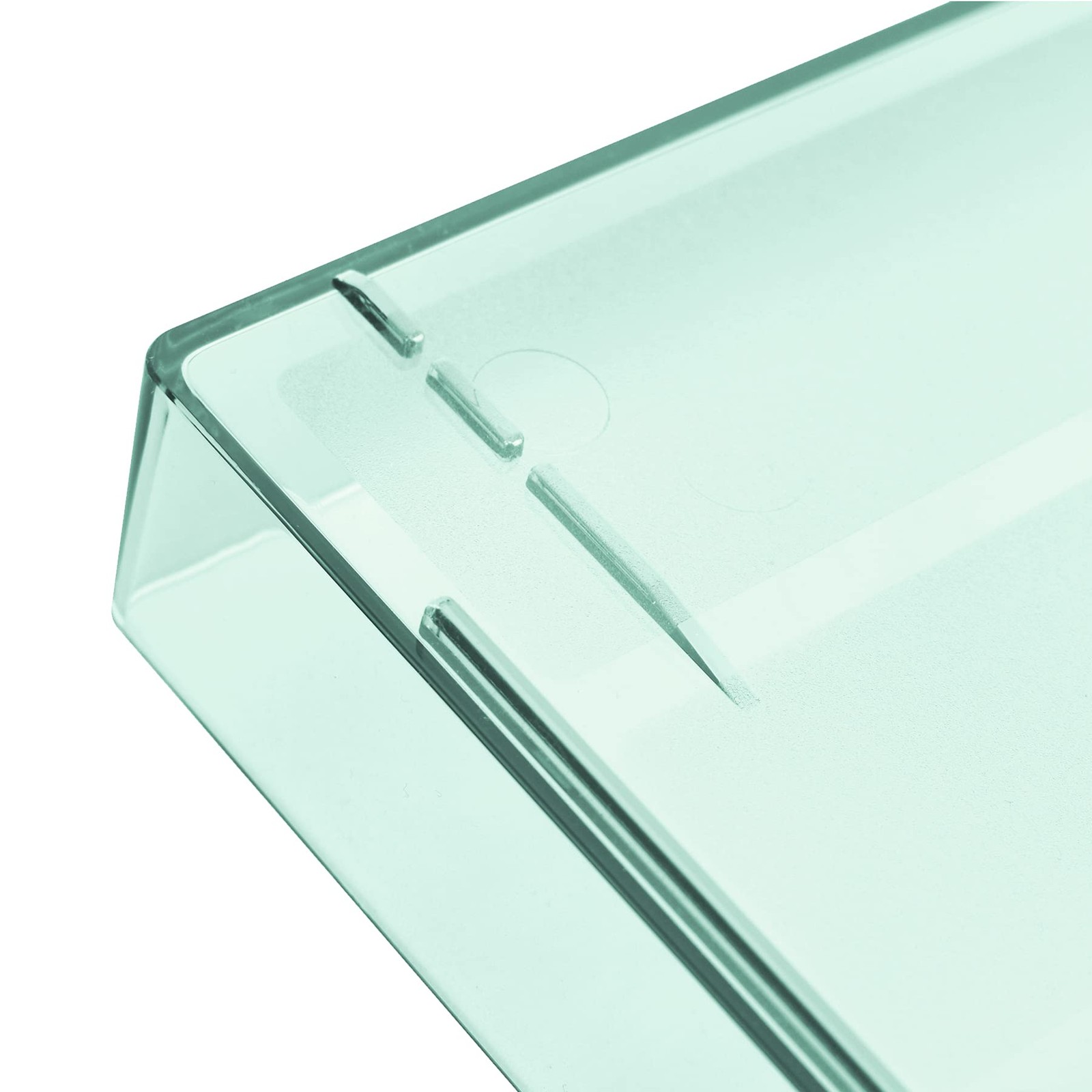 Clear Green Plastic 3 Tier Stackable Letter Tray Side Load Desk Organizer