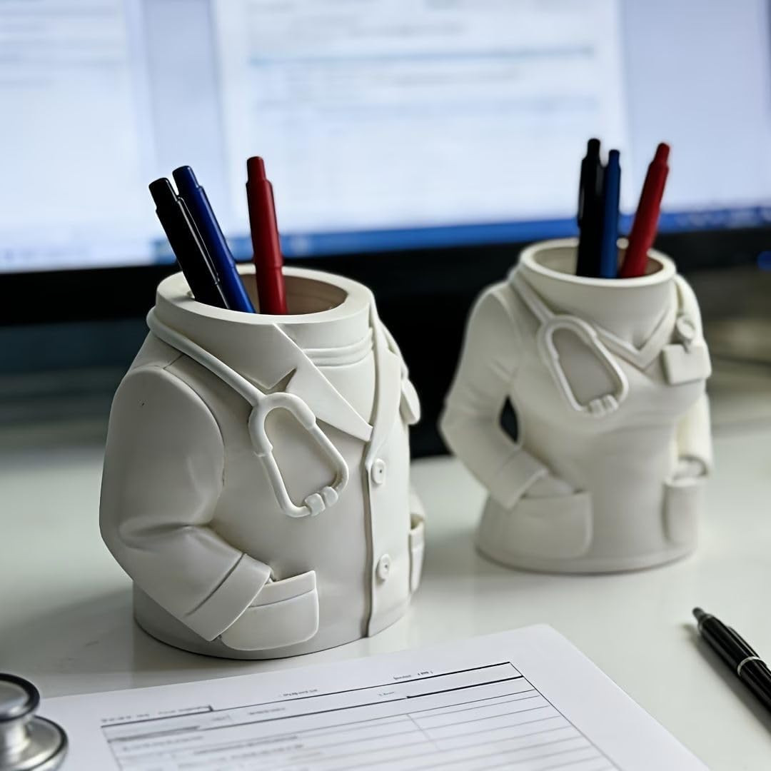 Creative Desk Organizer,Doctor’S Coat-Shaped Pencil Pen Holder,Desk Organizers S