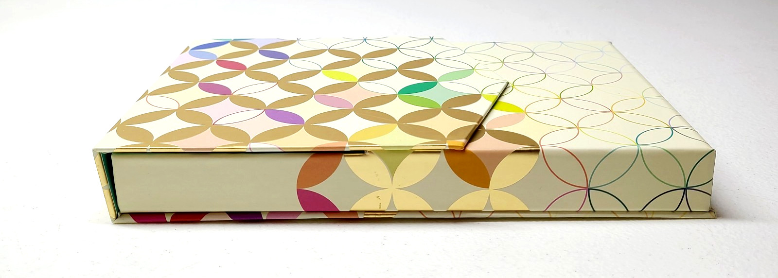 Erin Condren Metallic Mid-Century Circles Stylish Stationery Storage Box NEW