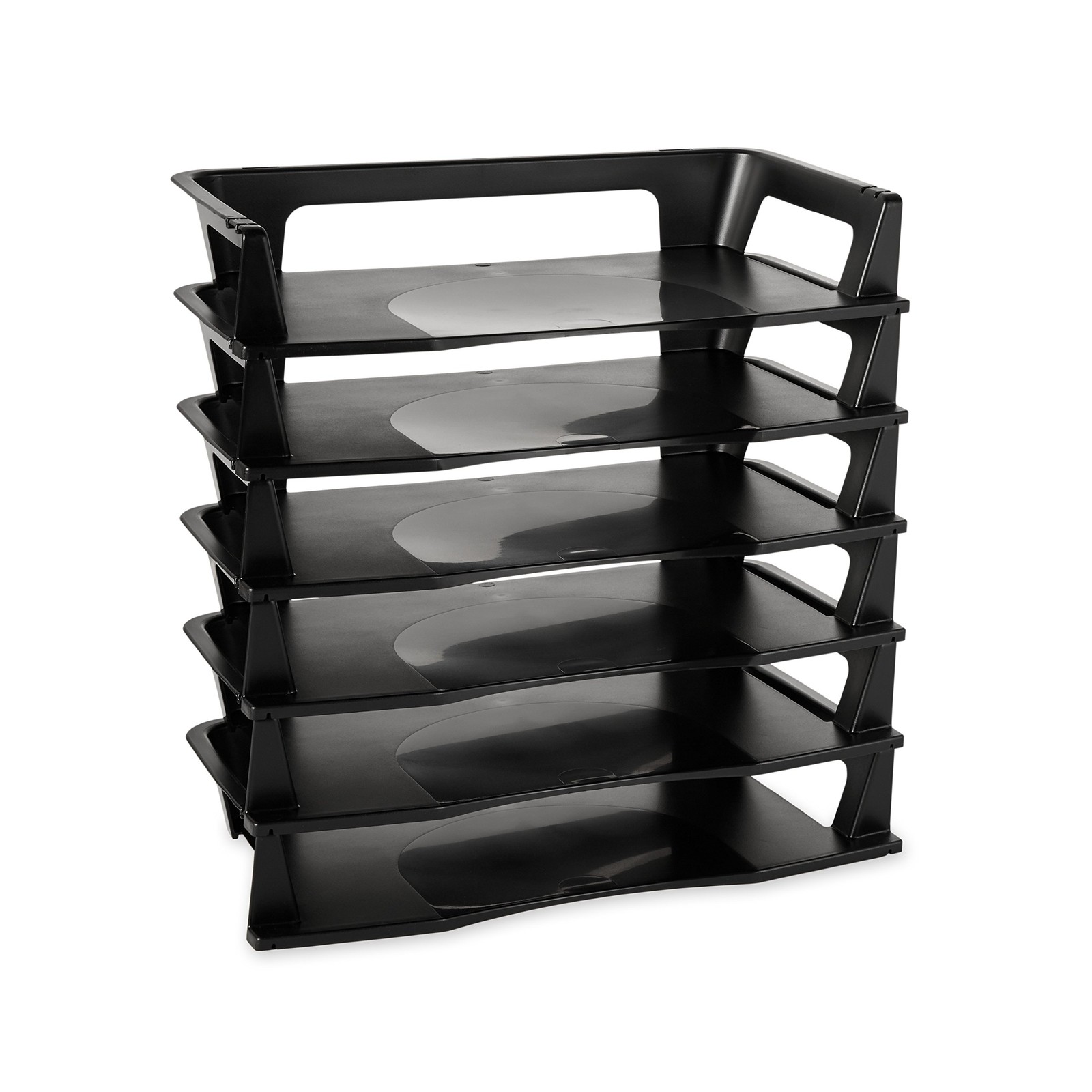 Rubbermaid Regeneration Letter Tray, Six A4-size documents and folders, Black
