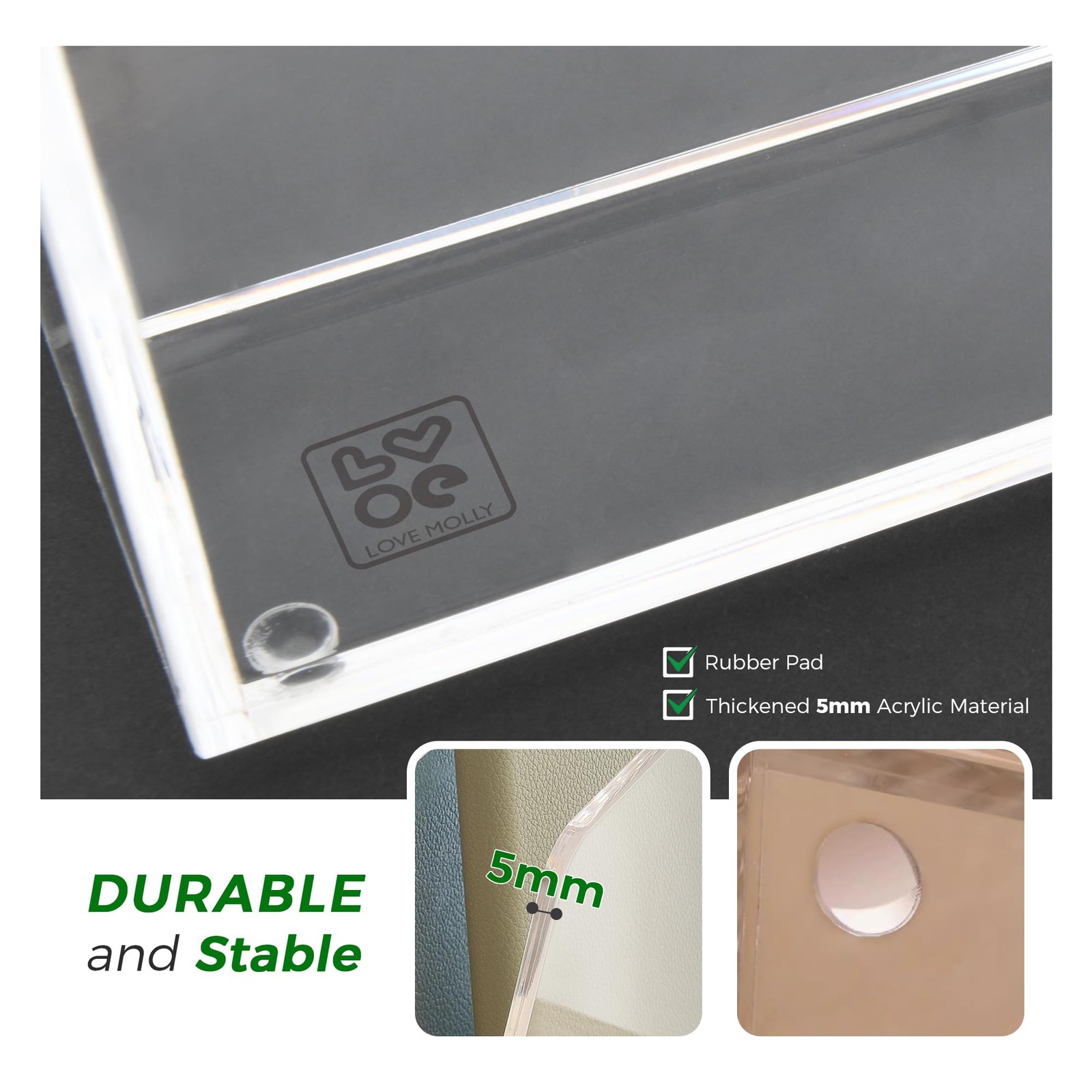 Lovemolly Acrylic Magazine File Holder – 4-Slot Clear B5, 4 Sections,