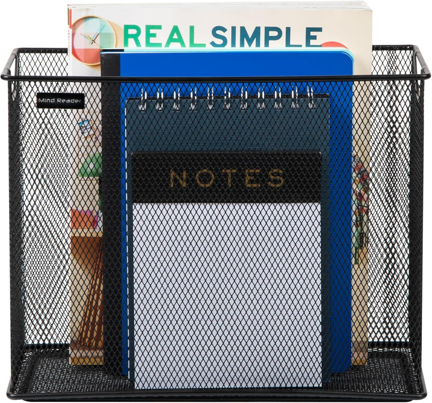 Vertical File Storage, Desktop Organizer, Hanging Files, Office, Metal Mesh, 12.