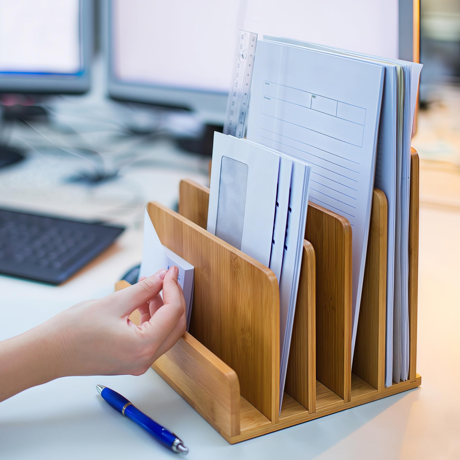 Organizer – File Holder Sorter for Letter and Folder Document Storage, Envelo…