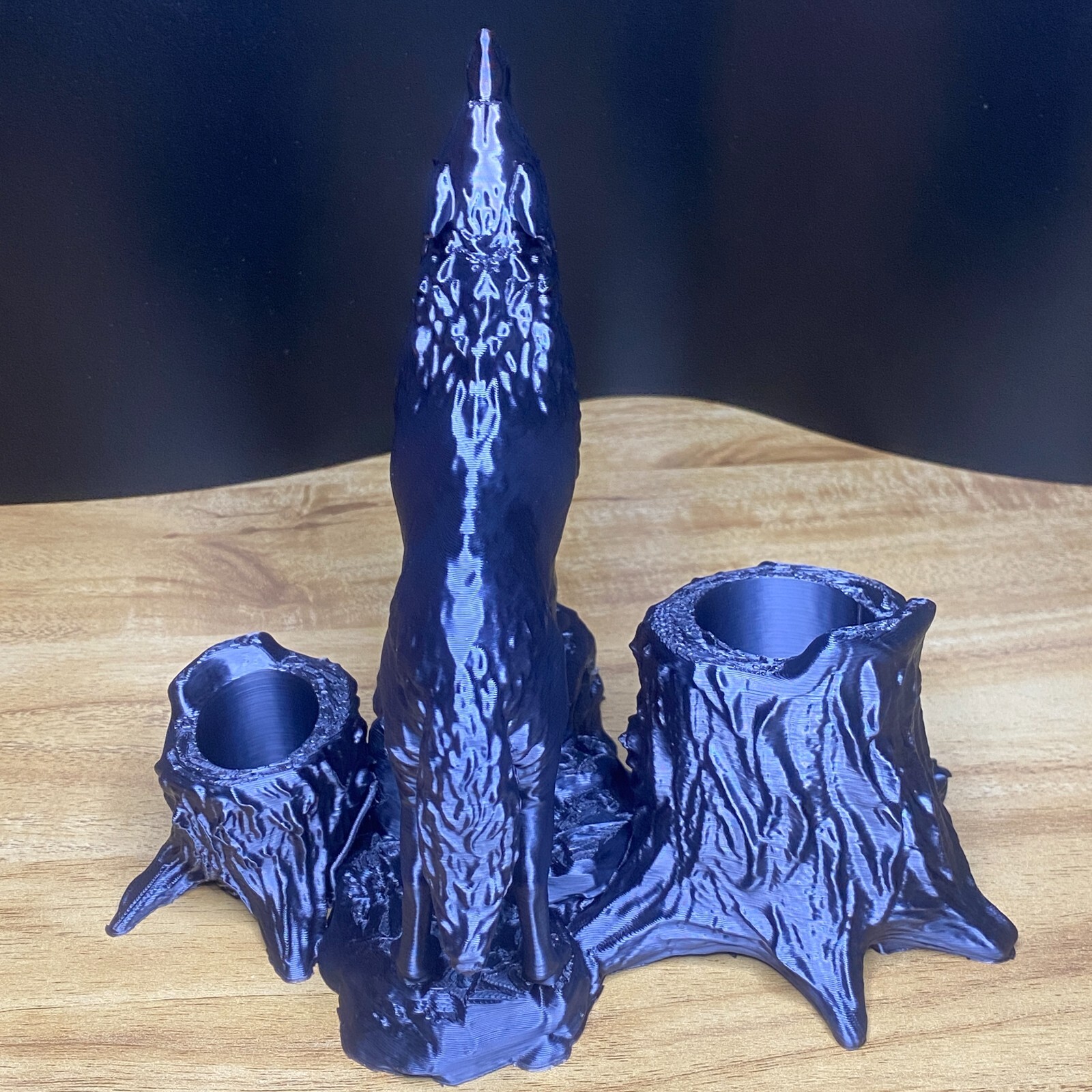 Black Wolf Pen & Pencil Holder – Unique Desk Organizer