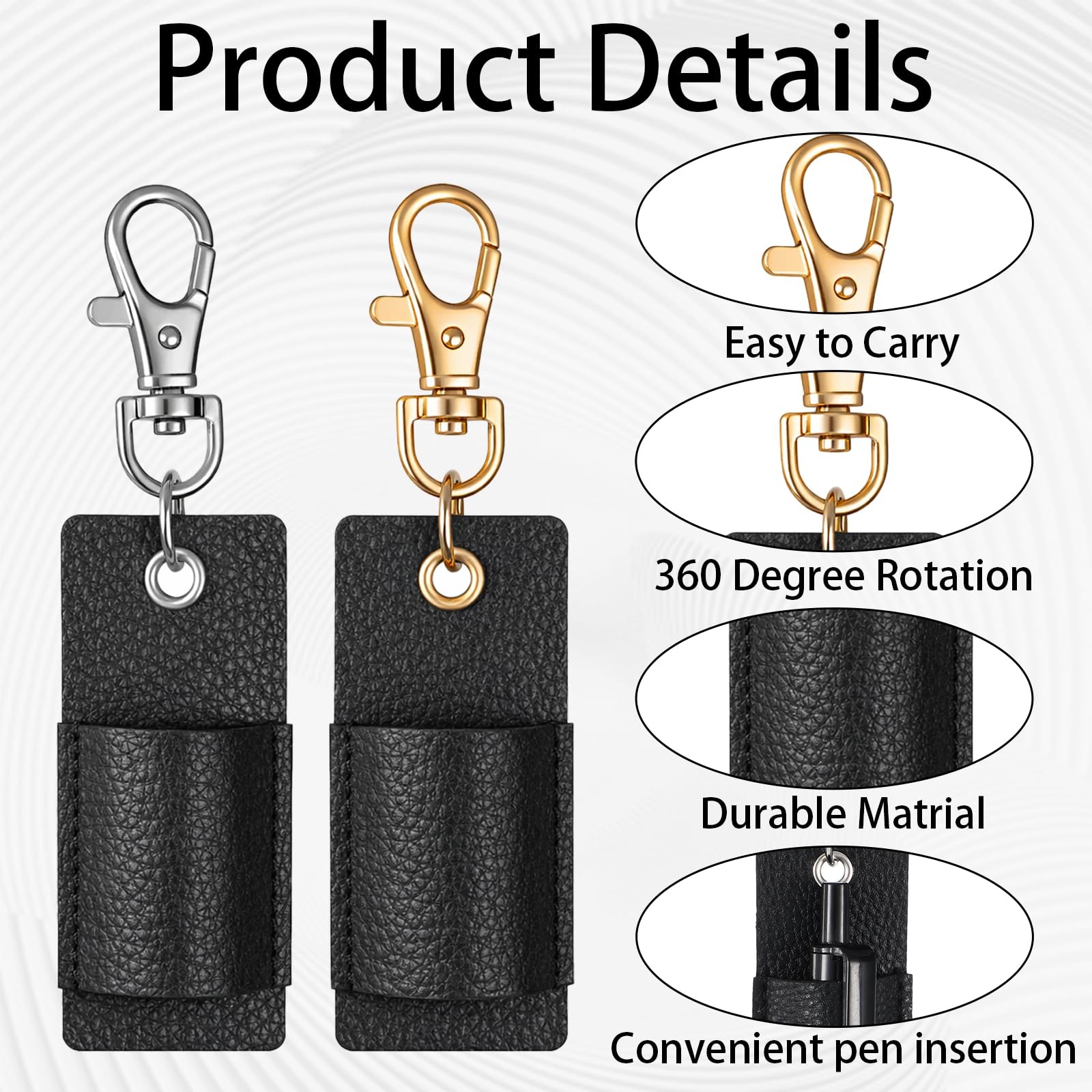 4×6 Inch Leather Mini Clipboard with Pen Holder for Receipts Nurses Teachers