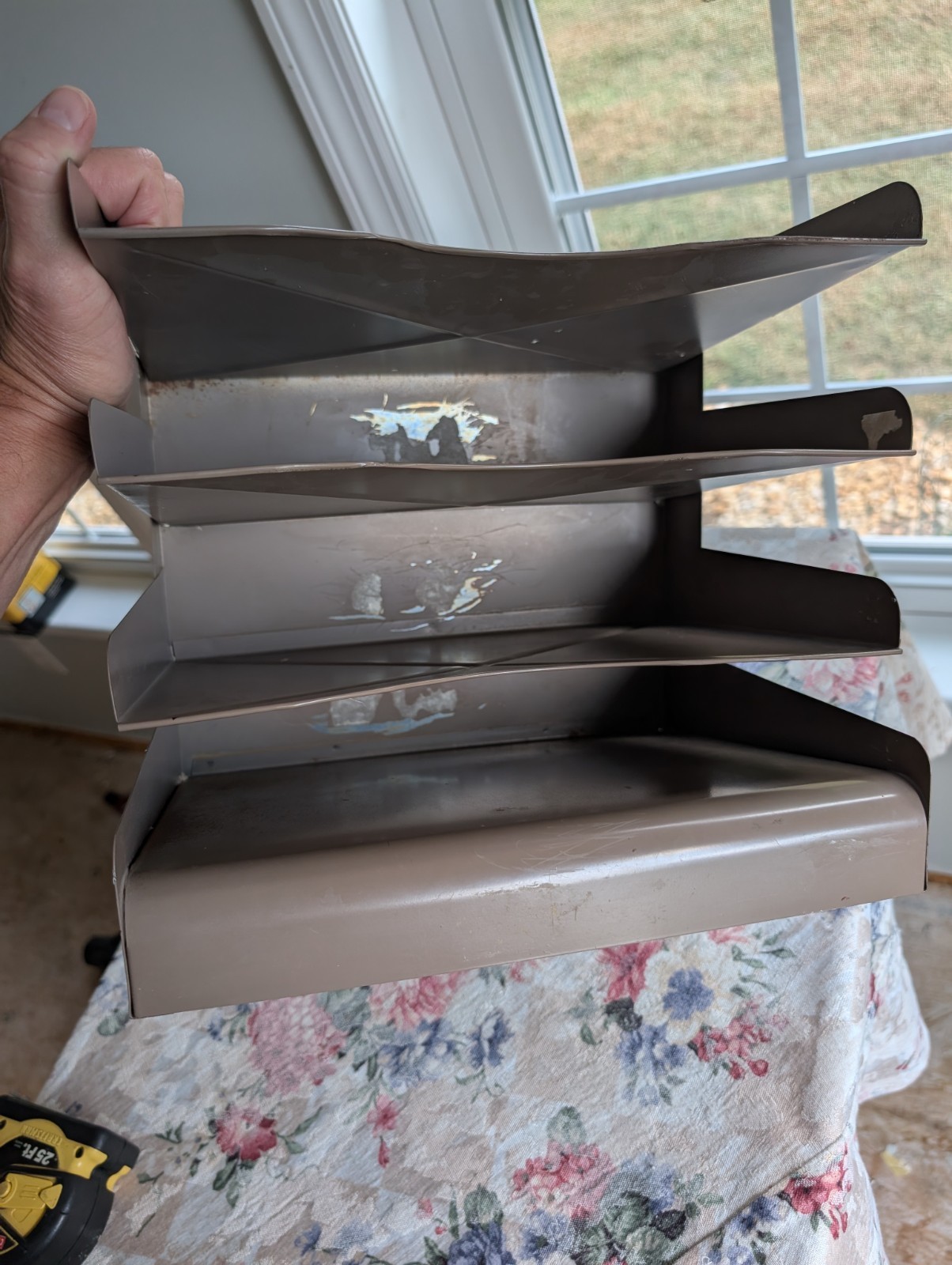 Vintage VERTIFLEX Metal Paper File Organizer – Tiered – Table Top or Wall Mount