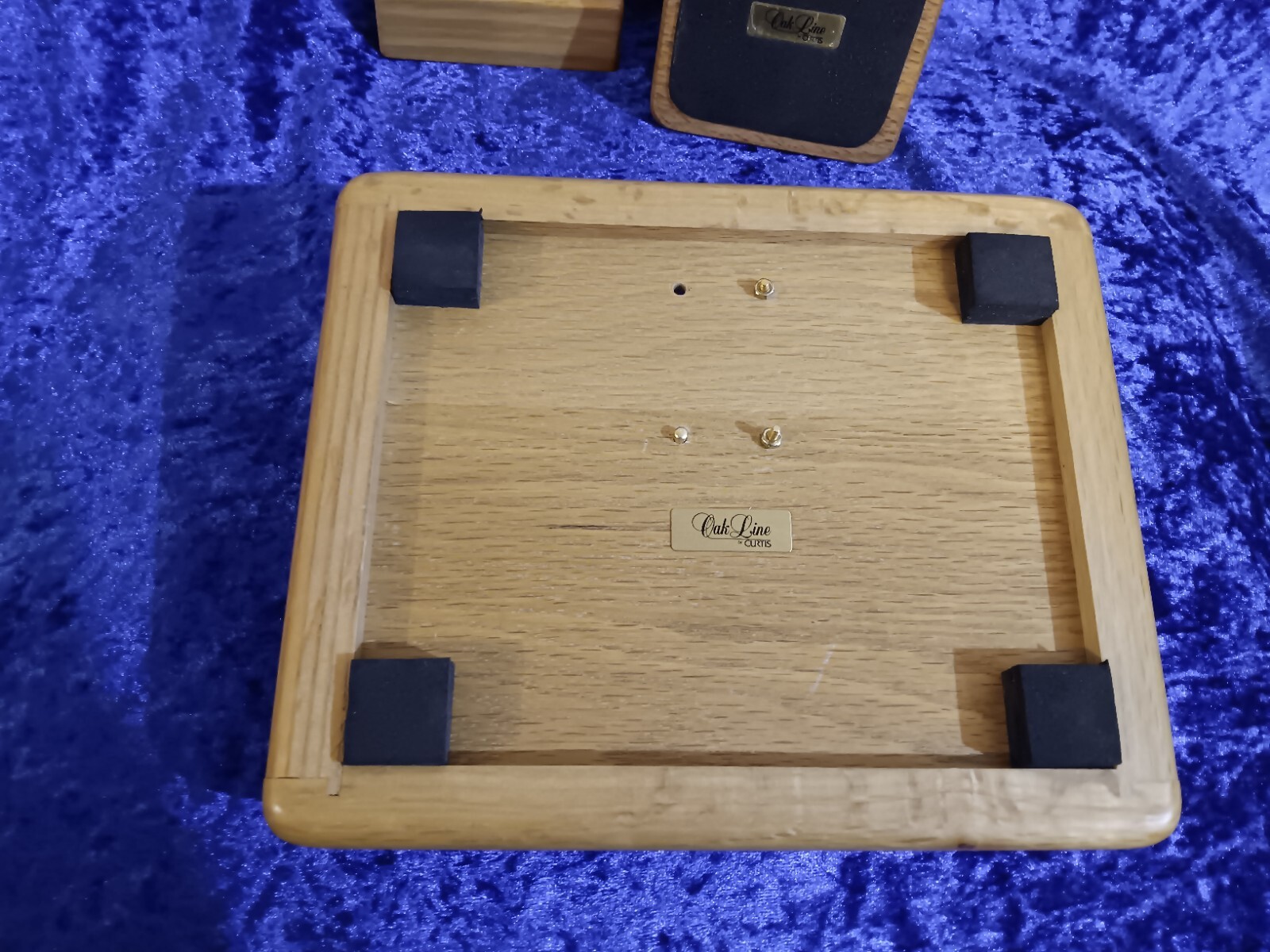 Oak Line By Curtis Wooden Desk Organizer, Business Card and Pen Holder, Planner