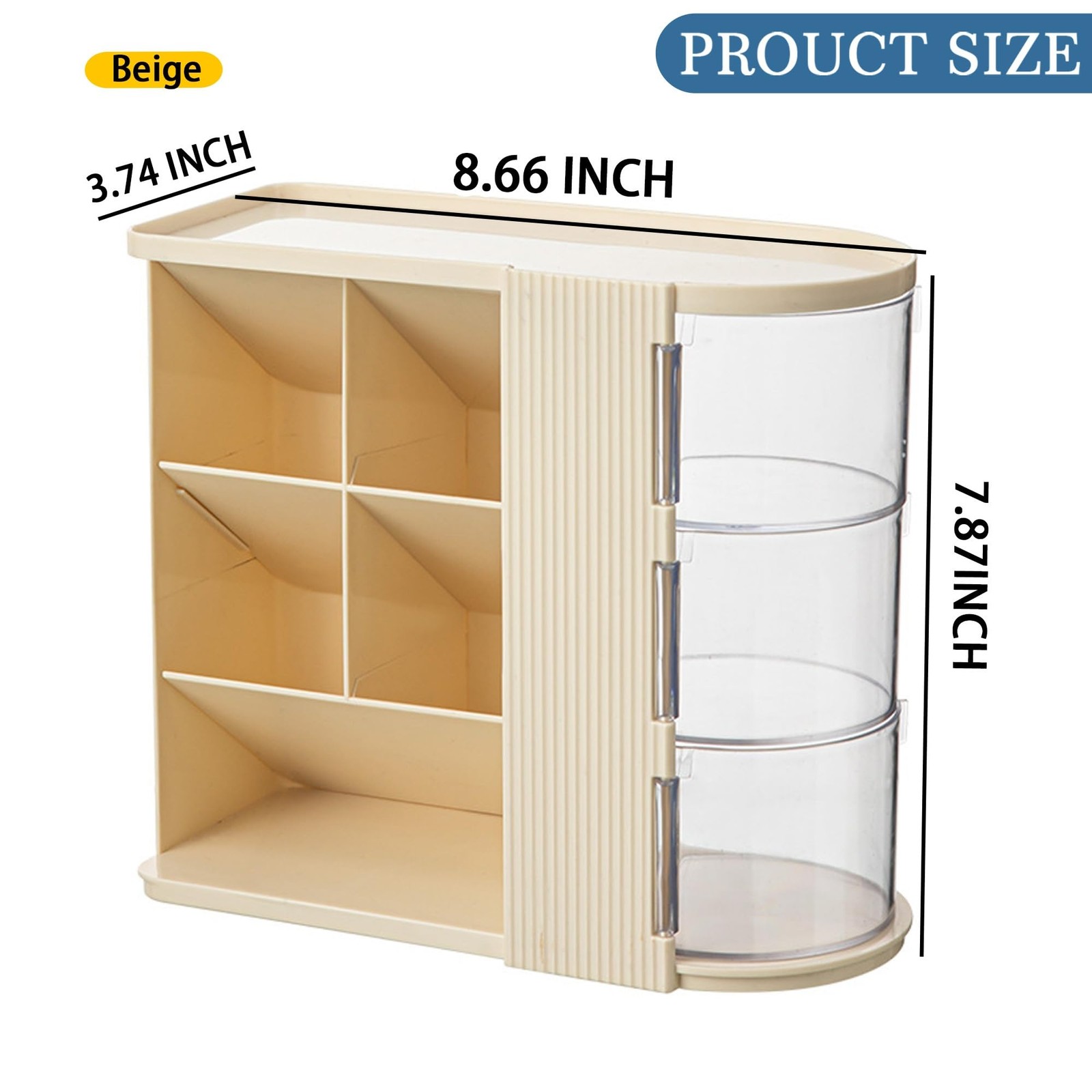 Desk Organizer with 3 Rotatable Drawer, Multi-Functional Pencil Pen Holder fo…