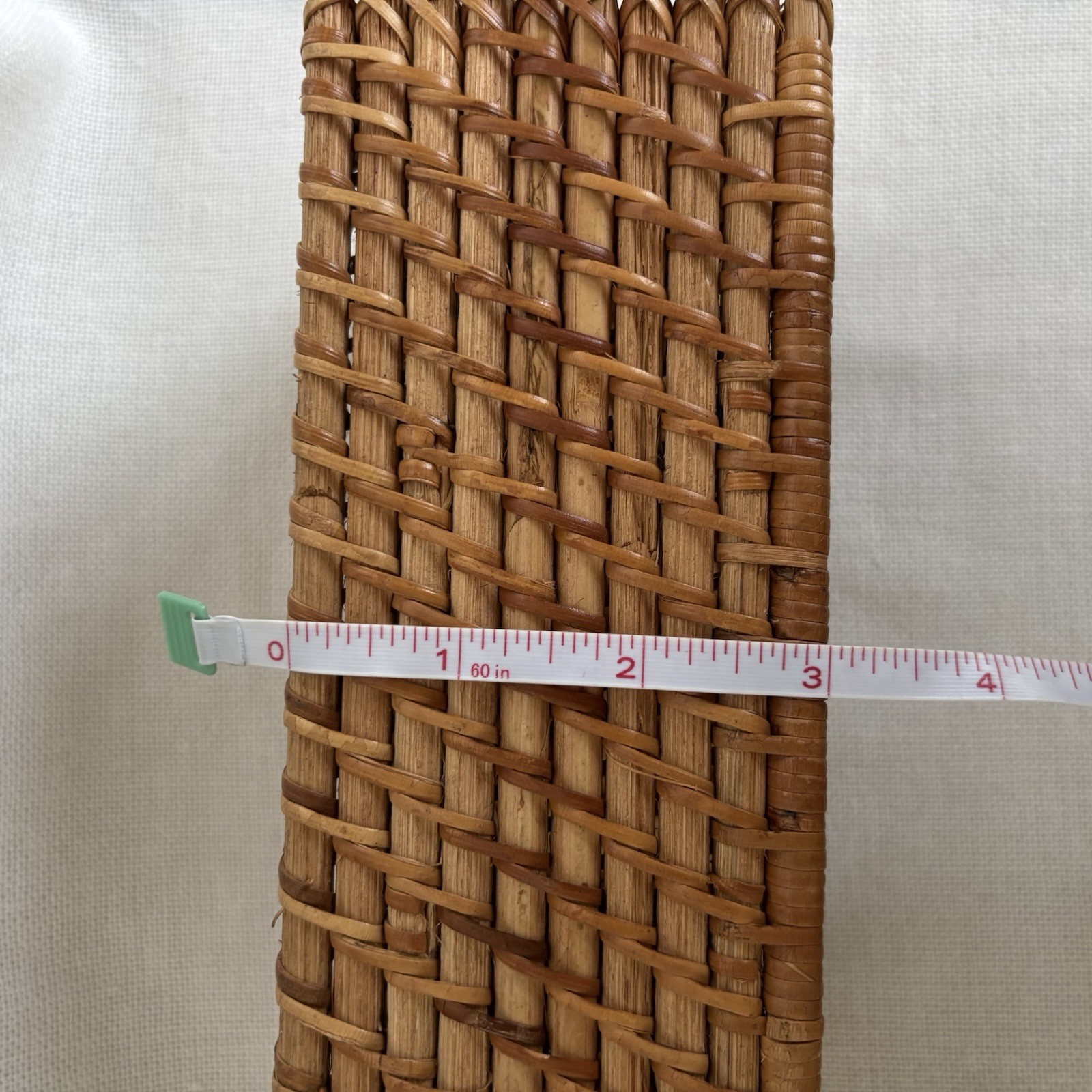 Vintage Woven Rattan Desk Caddy Utensil Holder Organizer