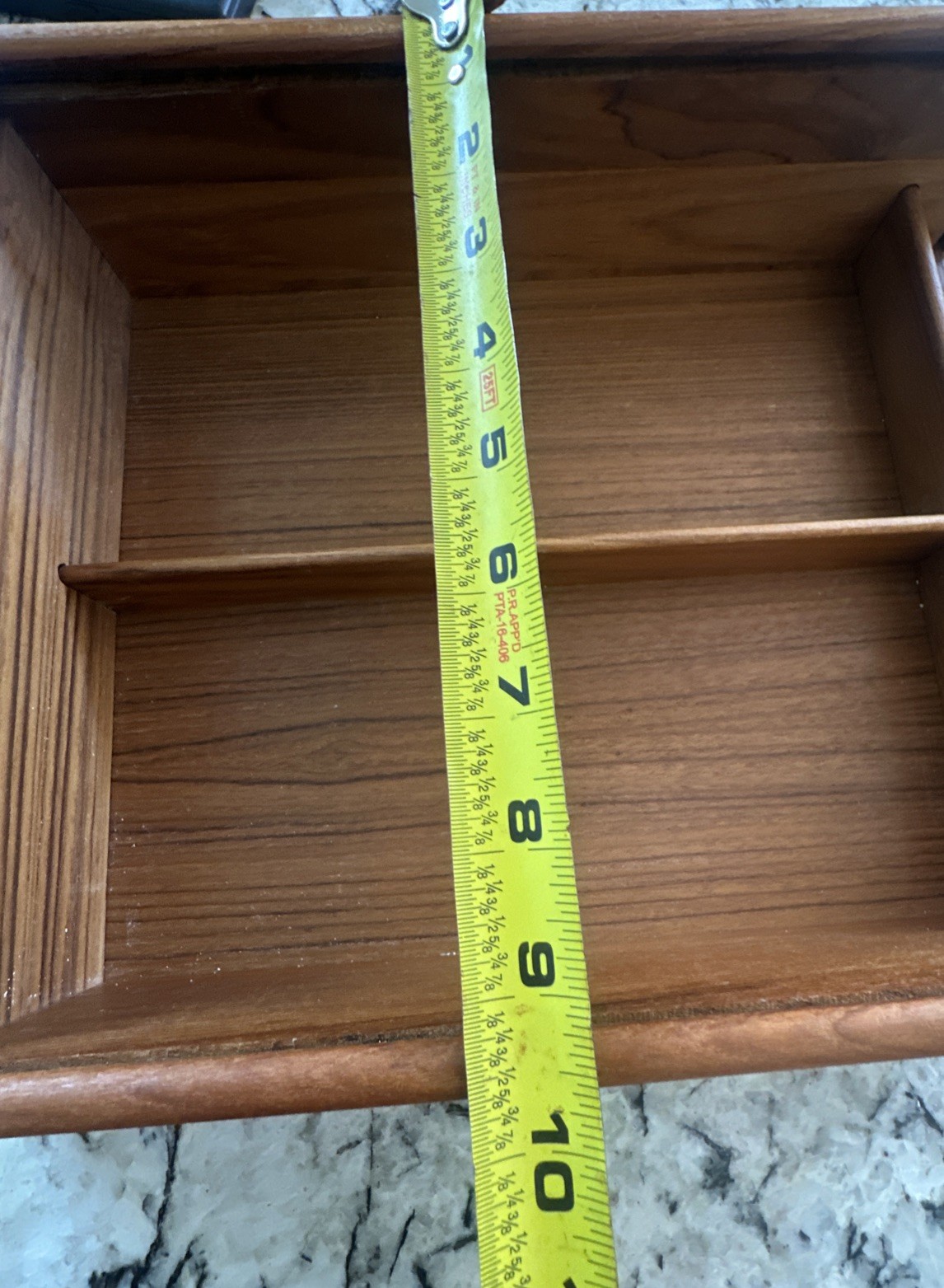 Wood Desktop Organizer with Sliding Door and Internal Dividers