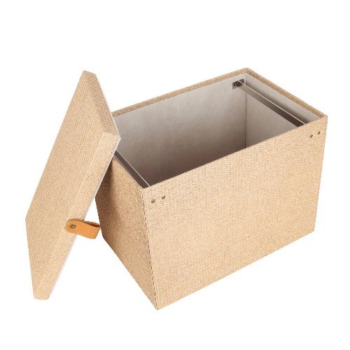 Woven File Box Taupe – Threshold: Office Desk Organizer, Supplies Holder