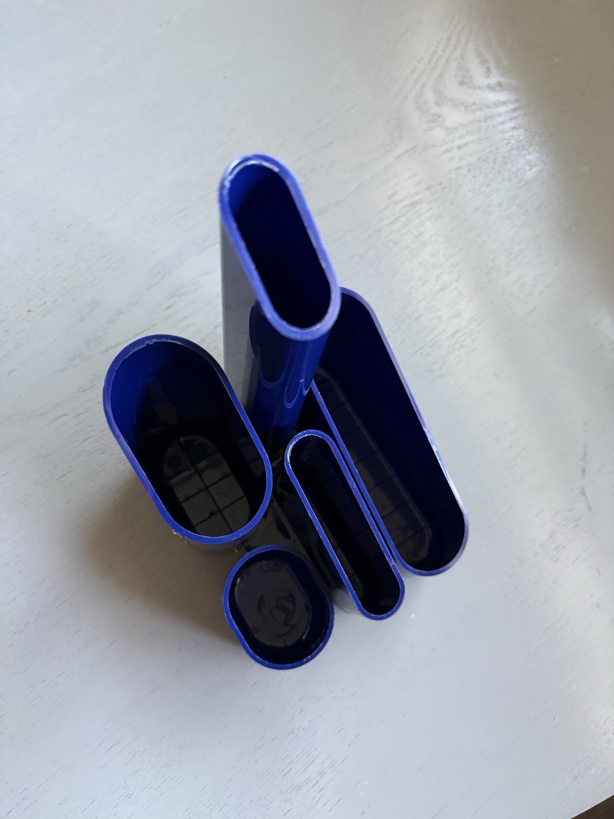 Vintage 1985 Eldon Desk Storage Organizer Blue Plastic, Post Modern Office