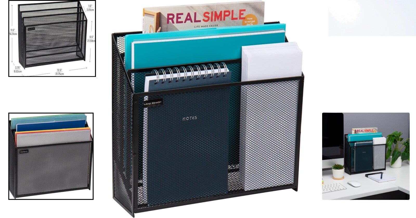 Sleek Lightweight Vertical File Storage – 13 lbs Capacity, 12.5″L x 3.75″W