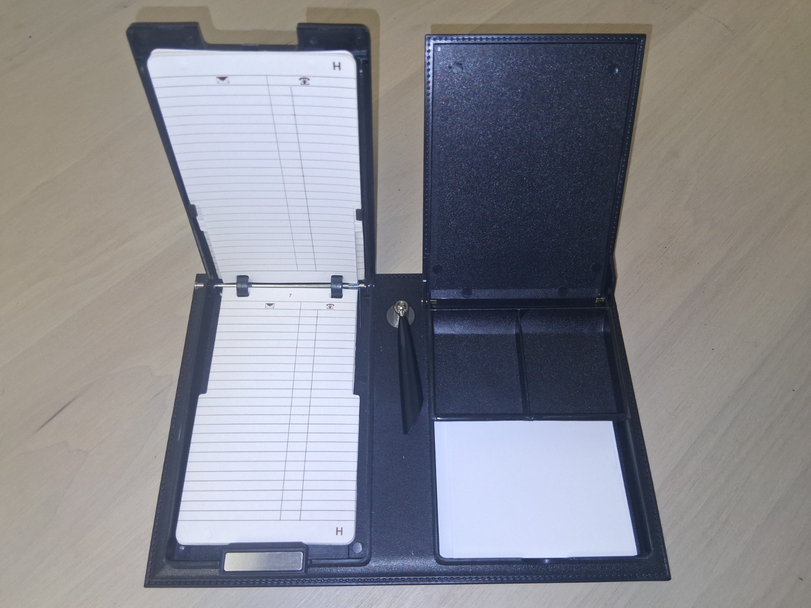 Vintage Desk Organizer 2-Tier Tabletop Storage Box for Office Q10 1097