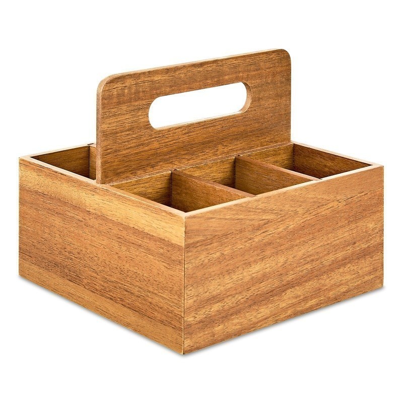 Desktop Caddy Organizer 6 Compartments Removable Slats Office Storage Solutions