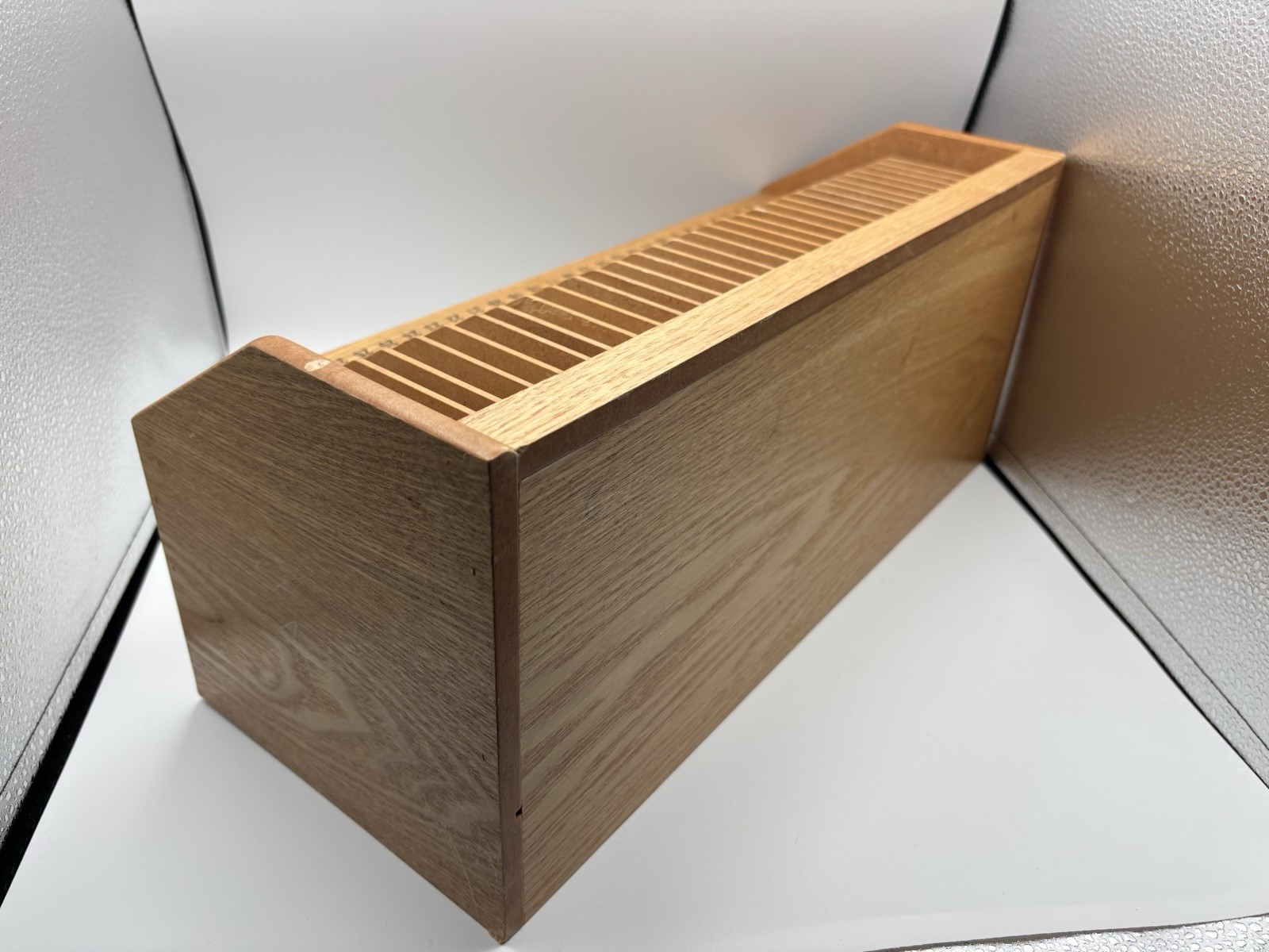 Vintage Oak Mail Sorter, Divided Organizer, Two Shallow Drawers, Storage