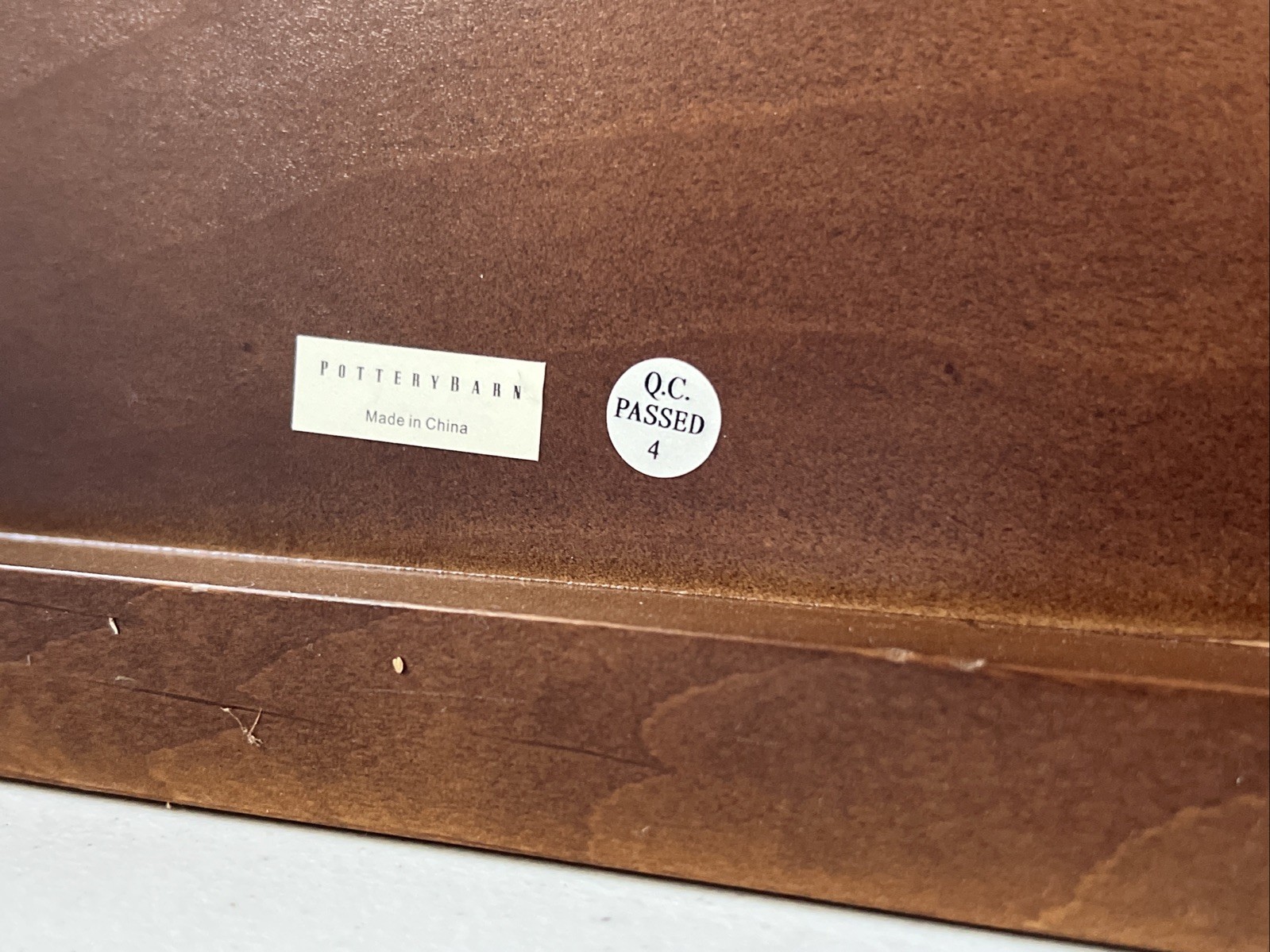 Vtg Bedford Pottery Barn Wood Desktop Organizer Mail File w/ 3 Floral Art – 13″