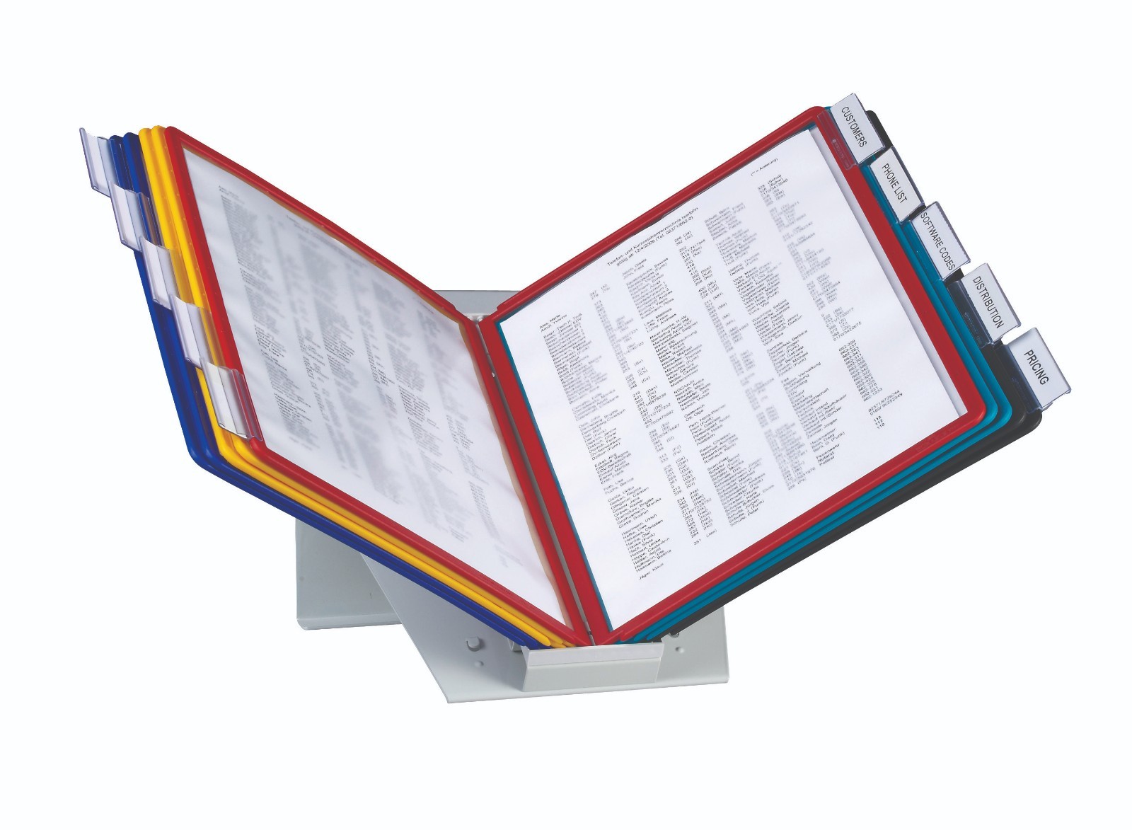 VARIO Desk Reference System 10 Panels Letter Size Assorted Colors Durable