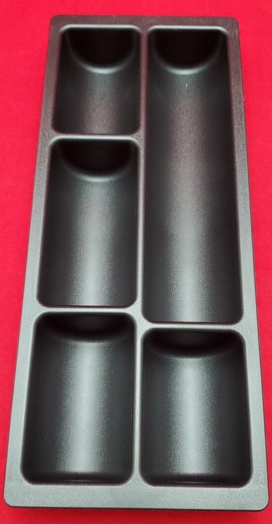 Steelcase 13″ × 5 1/2″ Desk Drawer Organizer Black Plastic P/N 89-3513212 New