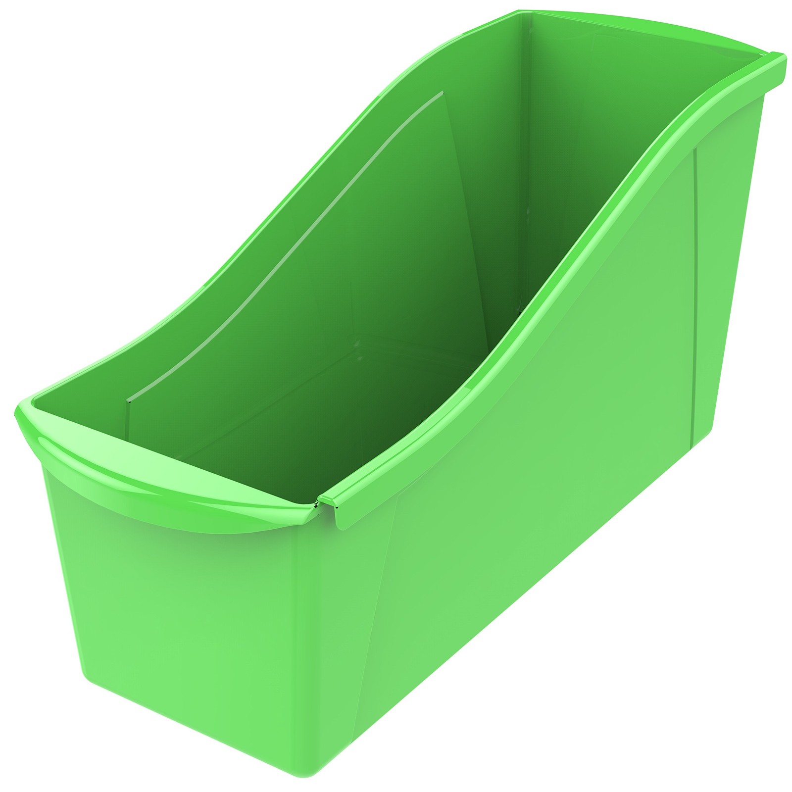 Large Book Bin, Interlocking Plastic Organizer for Home, Office and Classroom…
