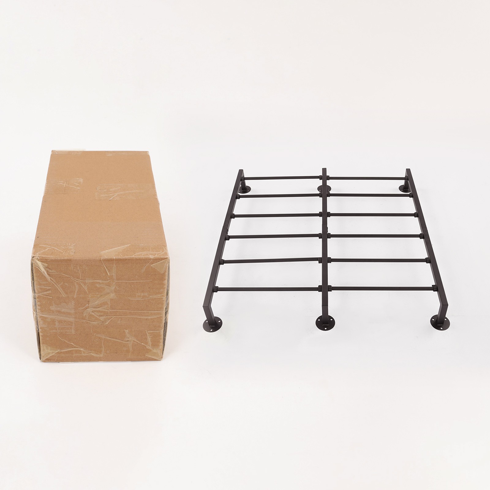 6 Tier Wall Mount Ribbon Storage Organizer Black Iron Rack for Craft Flower Shop
