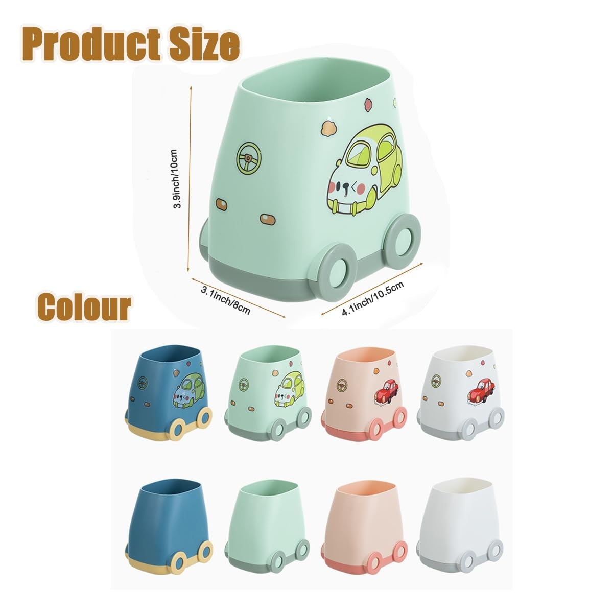 Car Pen Holder for Desk Plastic Pencil Holder Cute Car Organizer Fit for Kid …