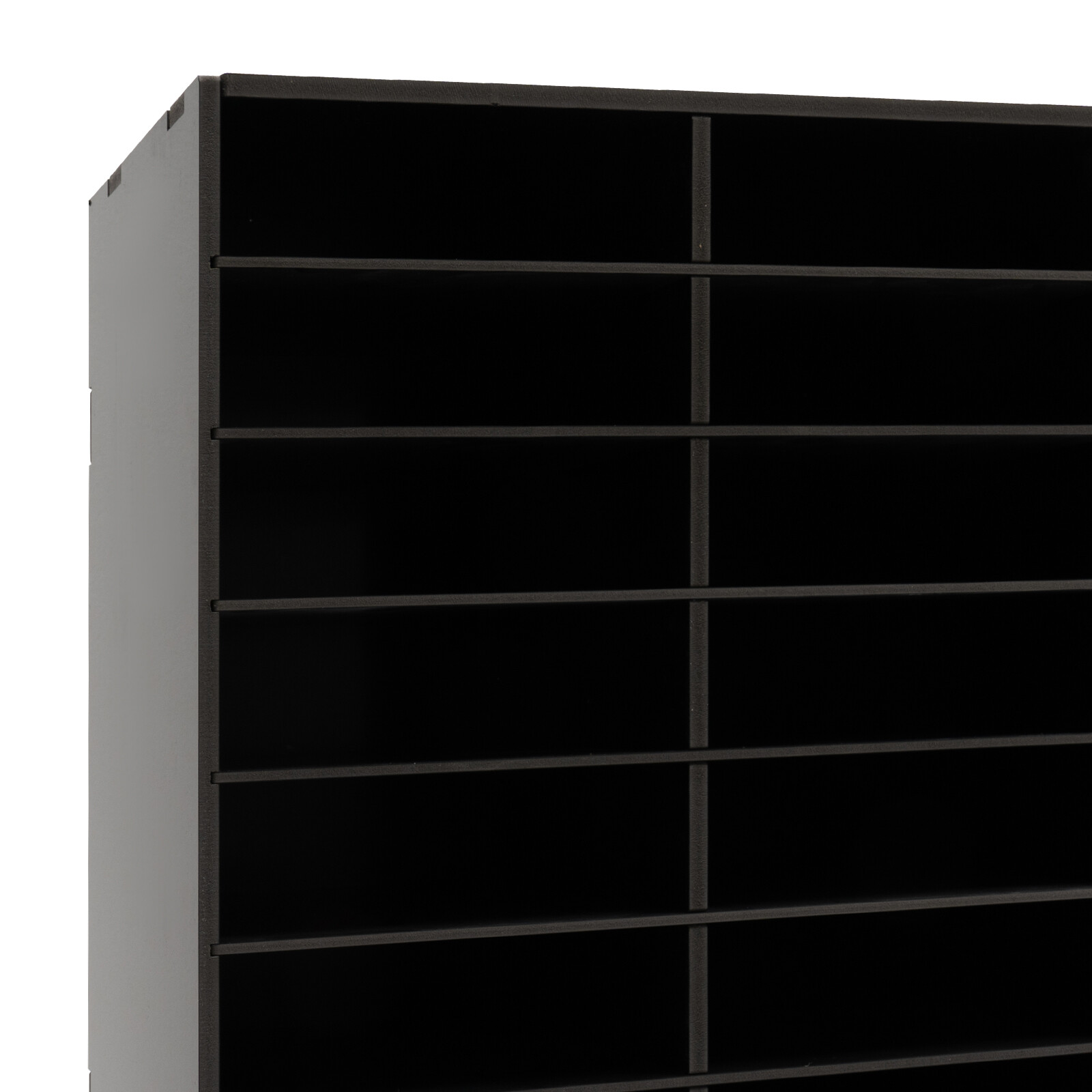 PVC Literature Organizer Desktop File Sorter Wear-resistant Display Stand Black~