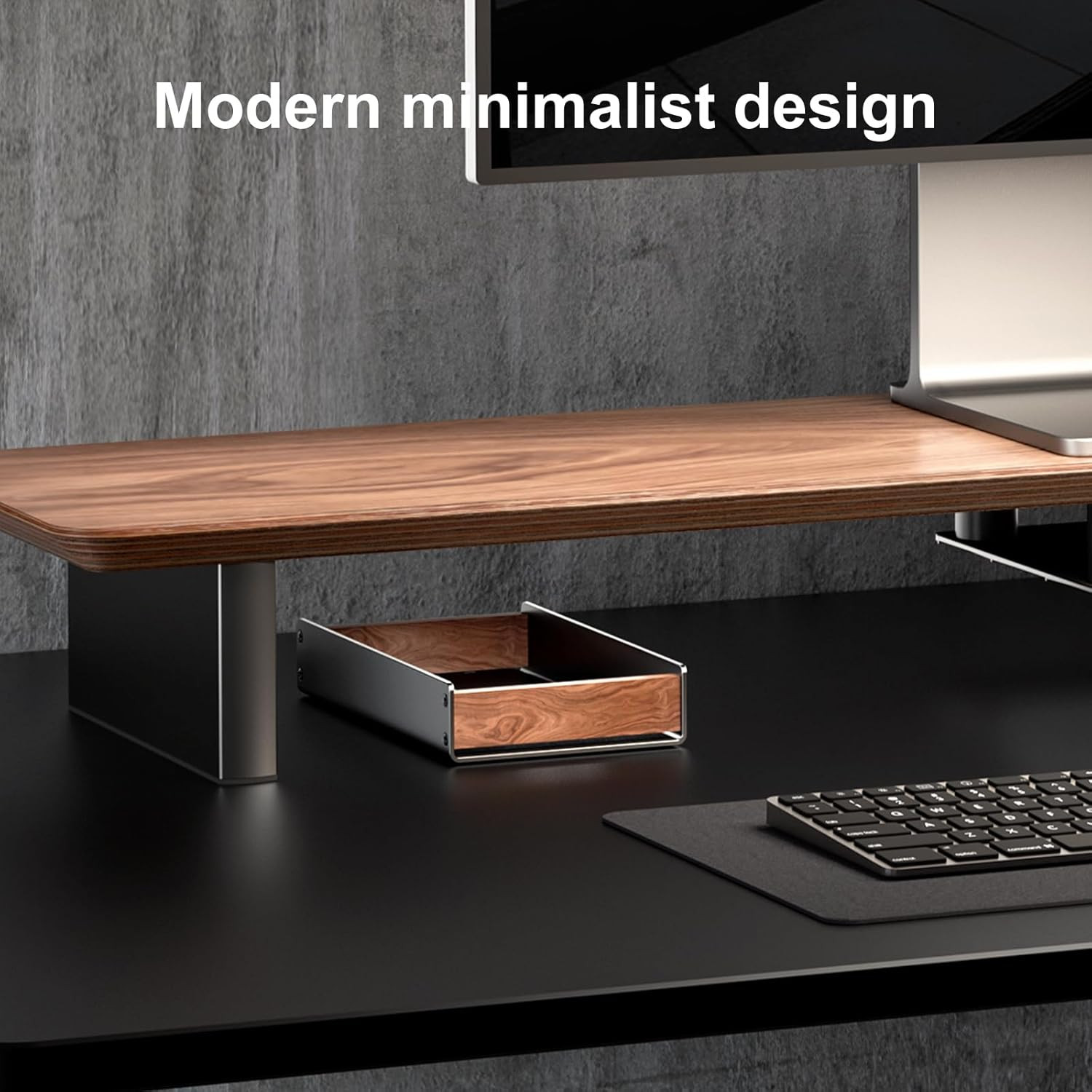 Desk Tray Organizer Drawer for Home Office, Walnut Desk Organizer Tray for Keys,