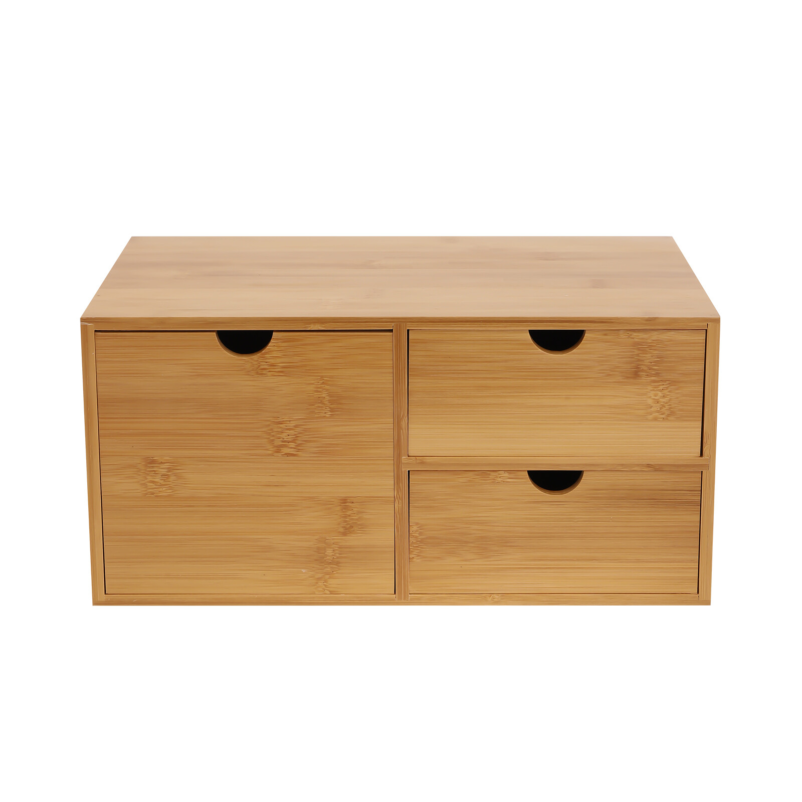 Bamboo Desk Organizer with 3 Drawers, Stylish and Functional, Eco-friendly