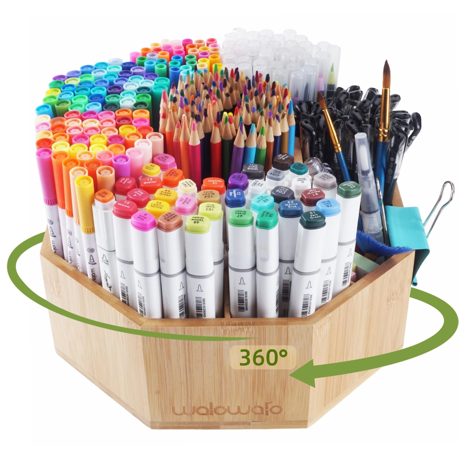 Rotating Art Supply Organizer Holds 800+ Pencils Spinning Crayon 160 Marker O…