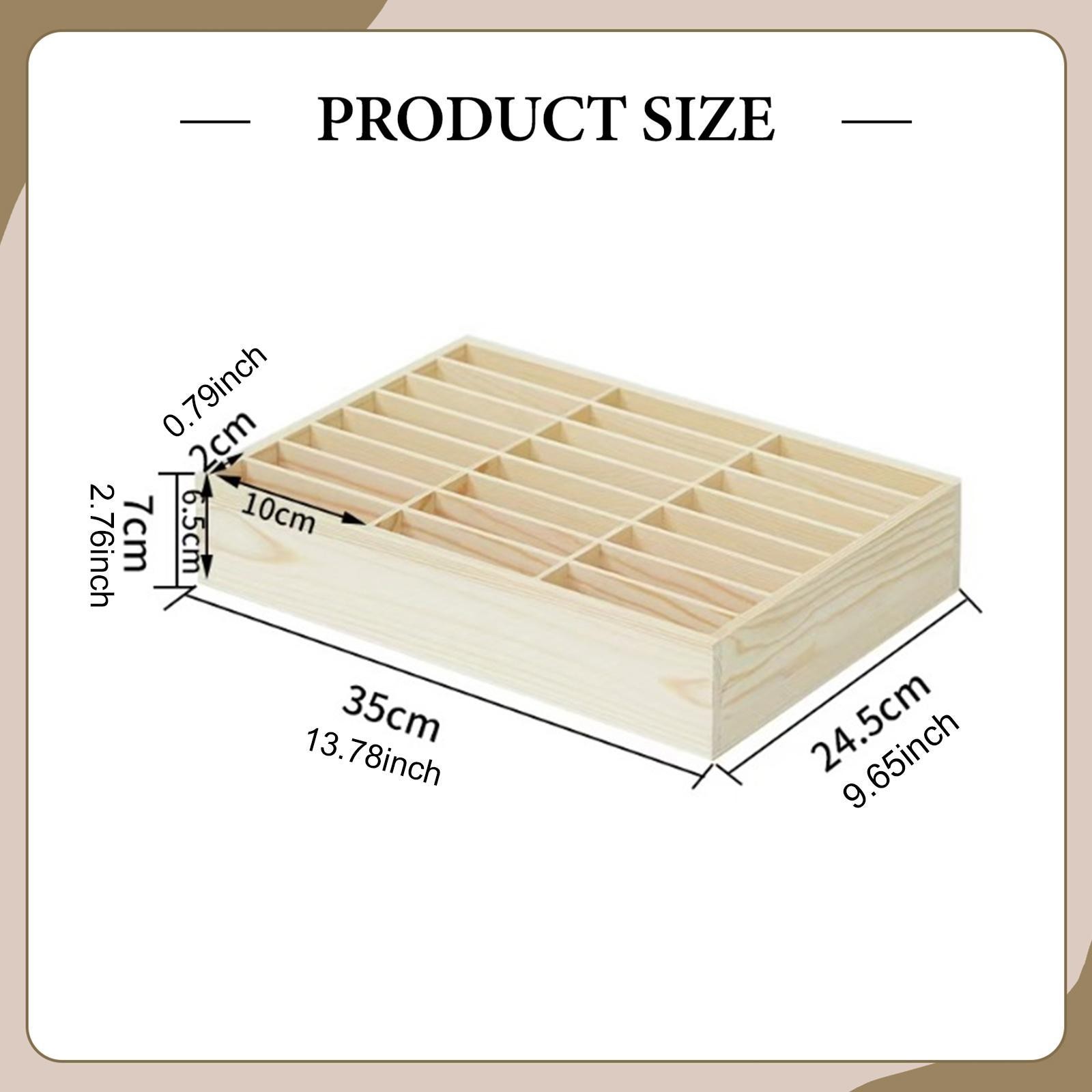 Wooden Mobile Phone Storage Box Phone Holder Display Rack Finishing Grid Desktop