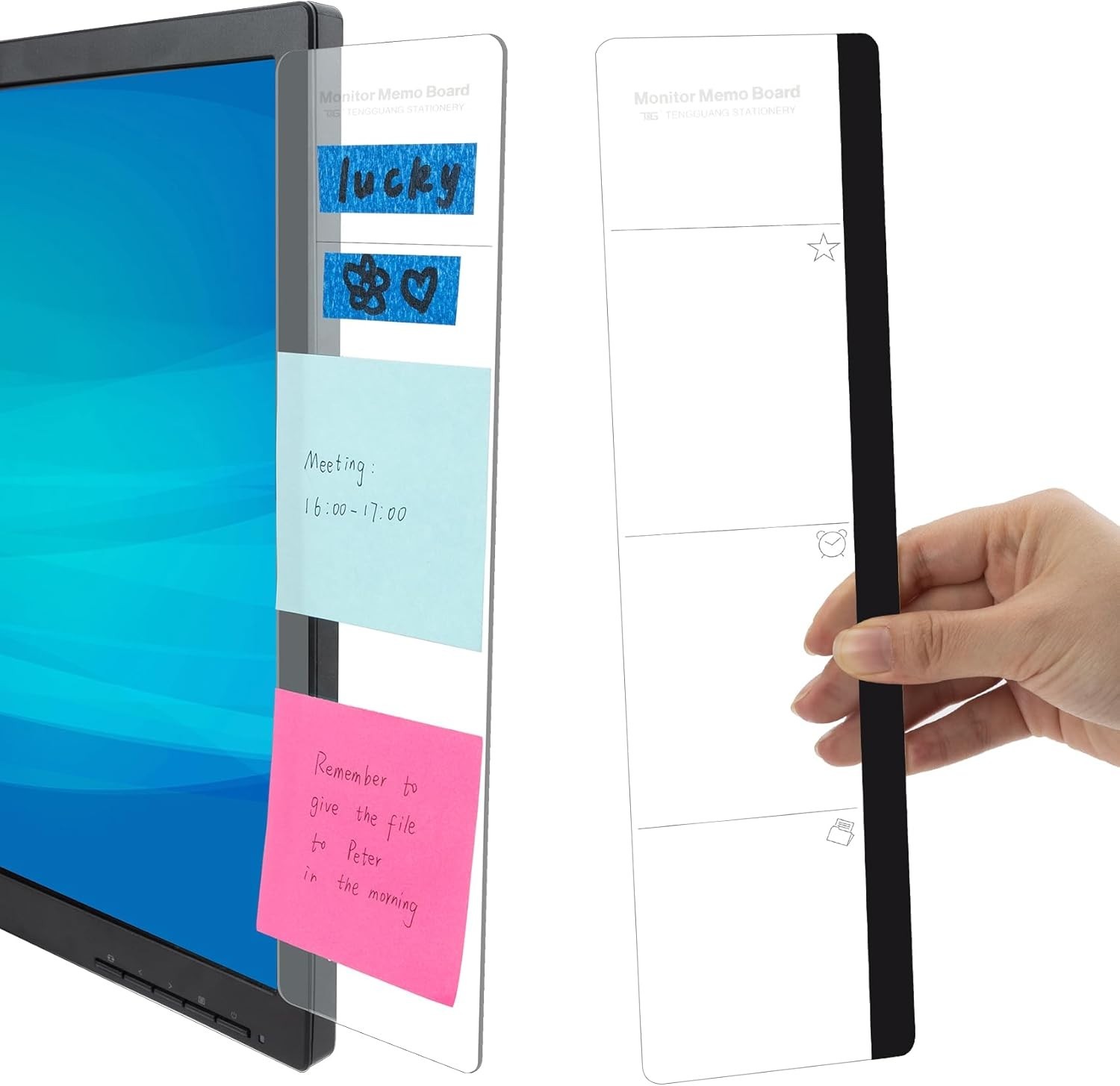 waterproof Acrylic Sticky Note Holders – Functional 8×4 Memo Boards for Office